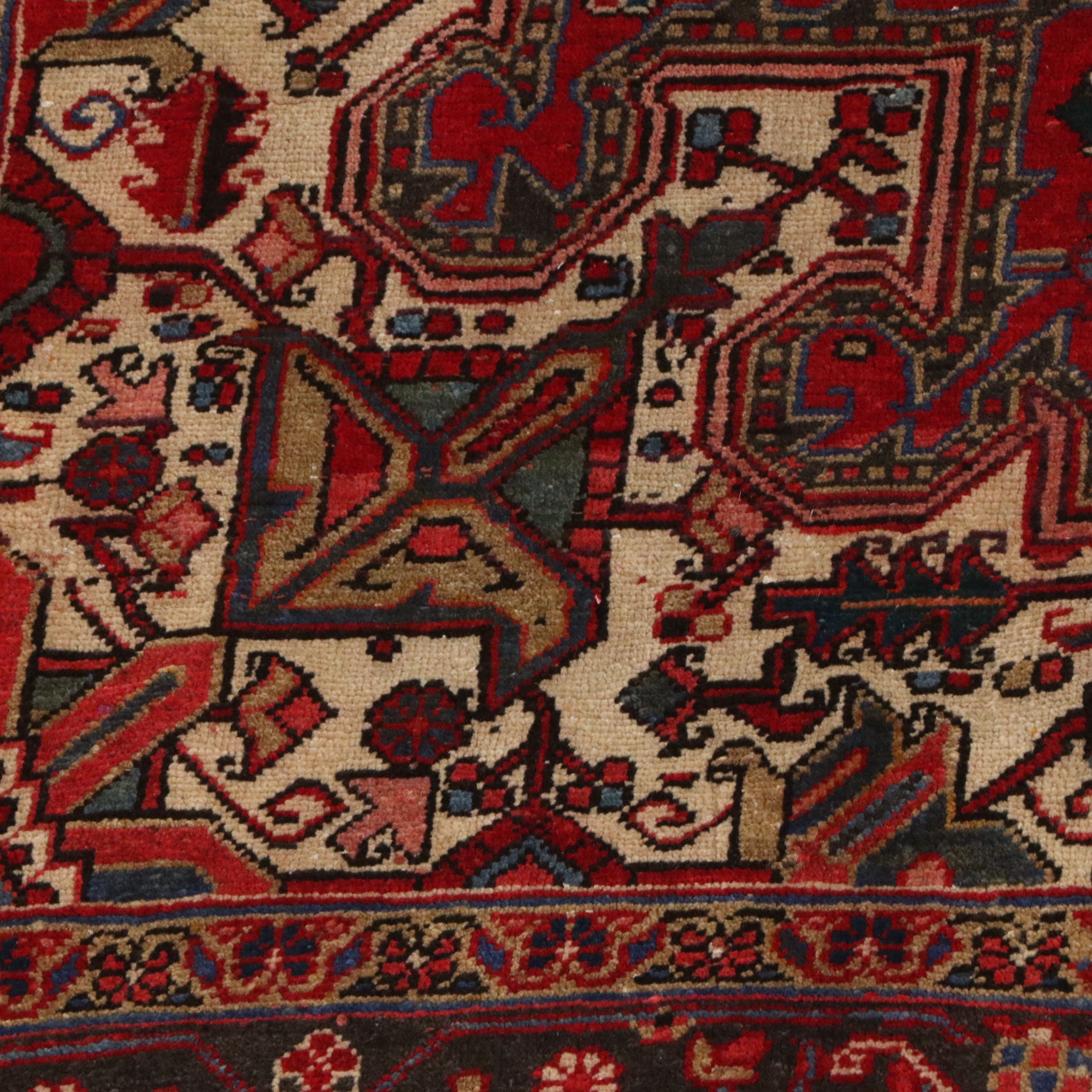 8'7 x 11'7 Hand-Knotted Persian Heriz Area Rug