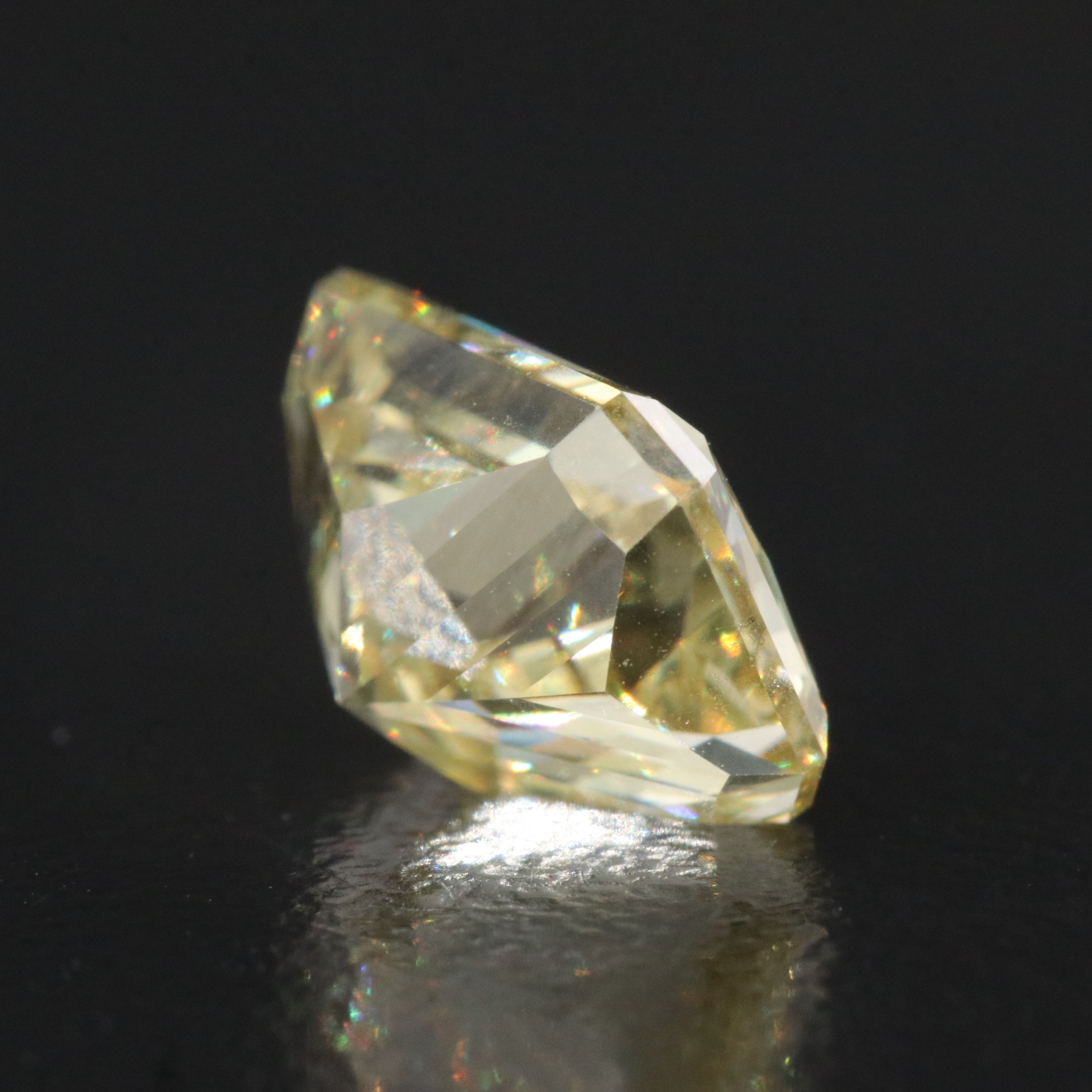 Loose 3.03 CT Lab Grown Fancy Intense Yellow Diamond with IGI Report