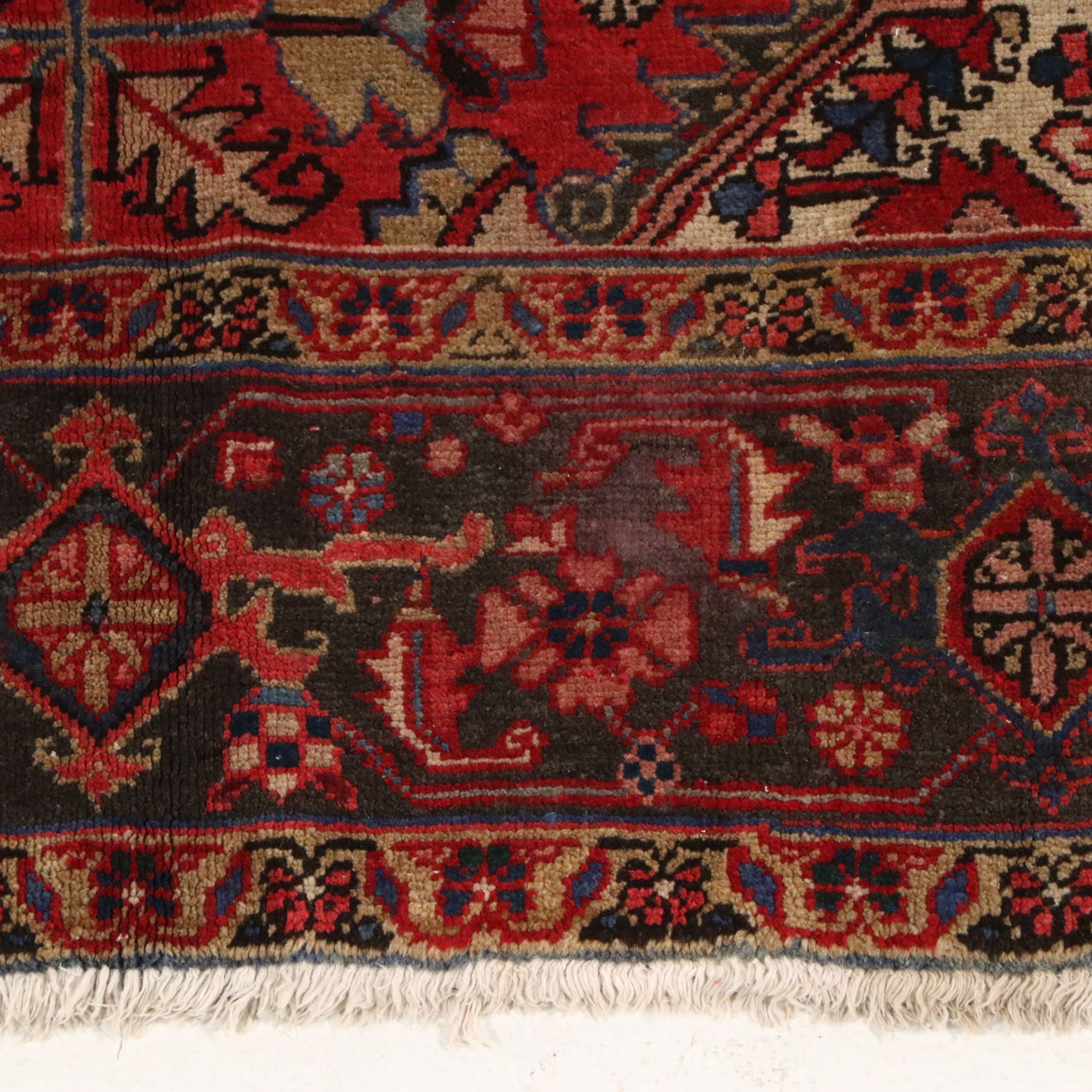 8'7 x 11'7 Hand-Knotted Persian Heriz Area Rug