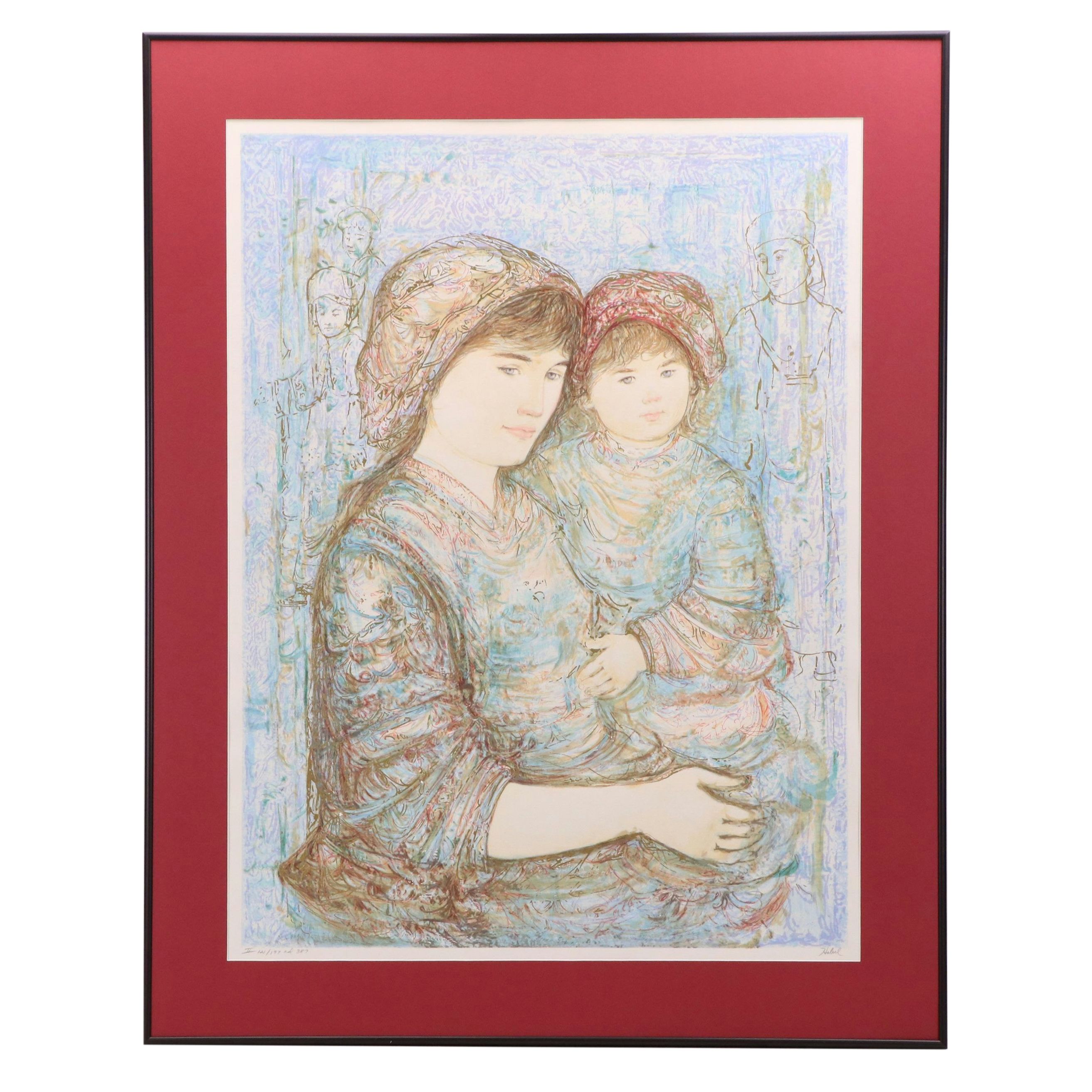 Edna Hibel Serigraph "Naomi," 1993