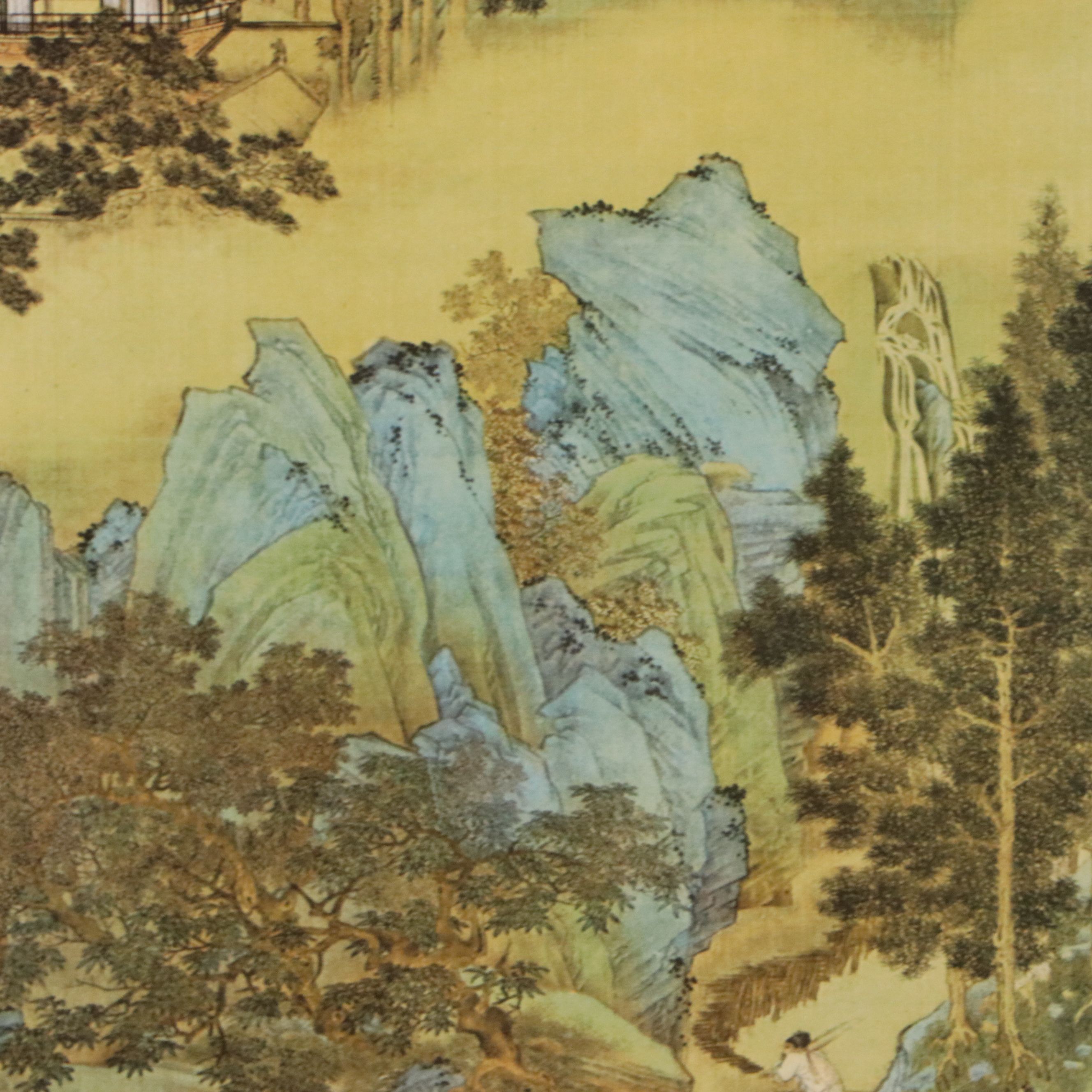 After Qiu Ying Offset Lithograph "The Emperor Guangwu Fording a River"