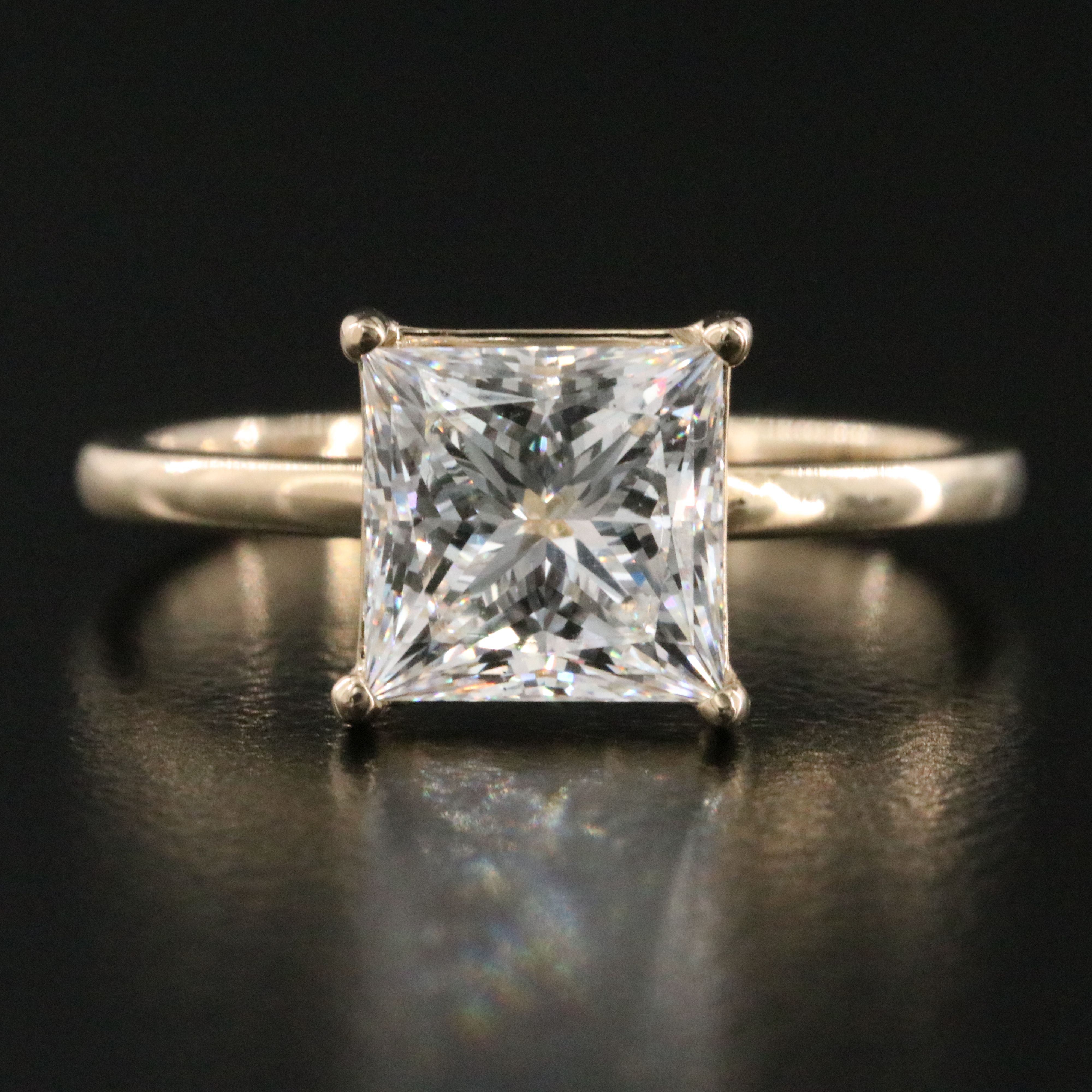 14K 2.06 CT Lab Grown Diamond Solitaire Ring with IGI Report