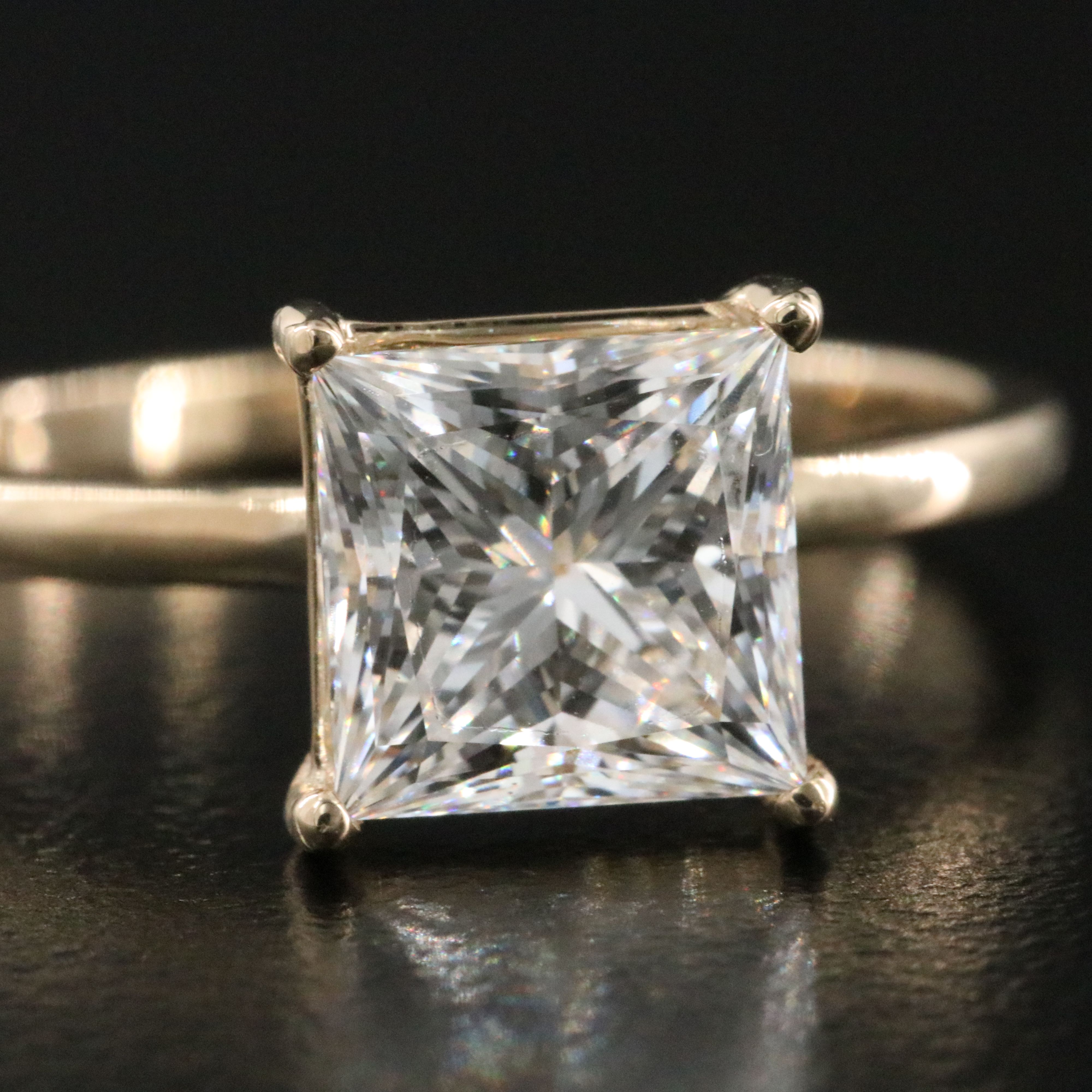 14K 2.06 CT Lab Grown Diamond Solitaire Ring with IGI Report