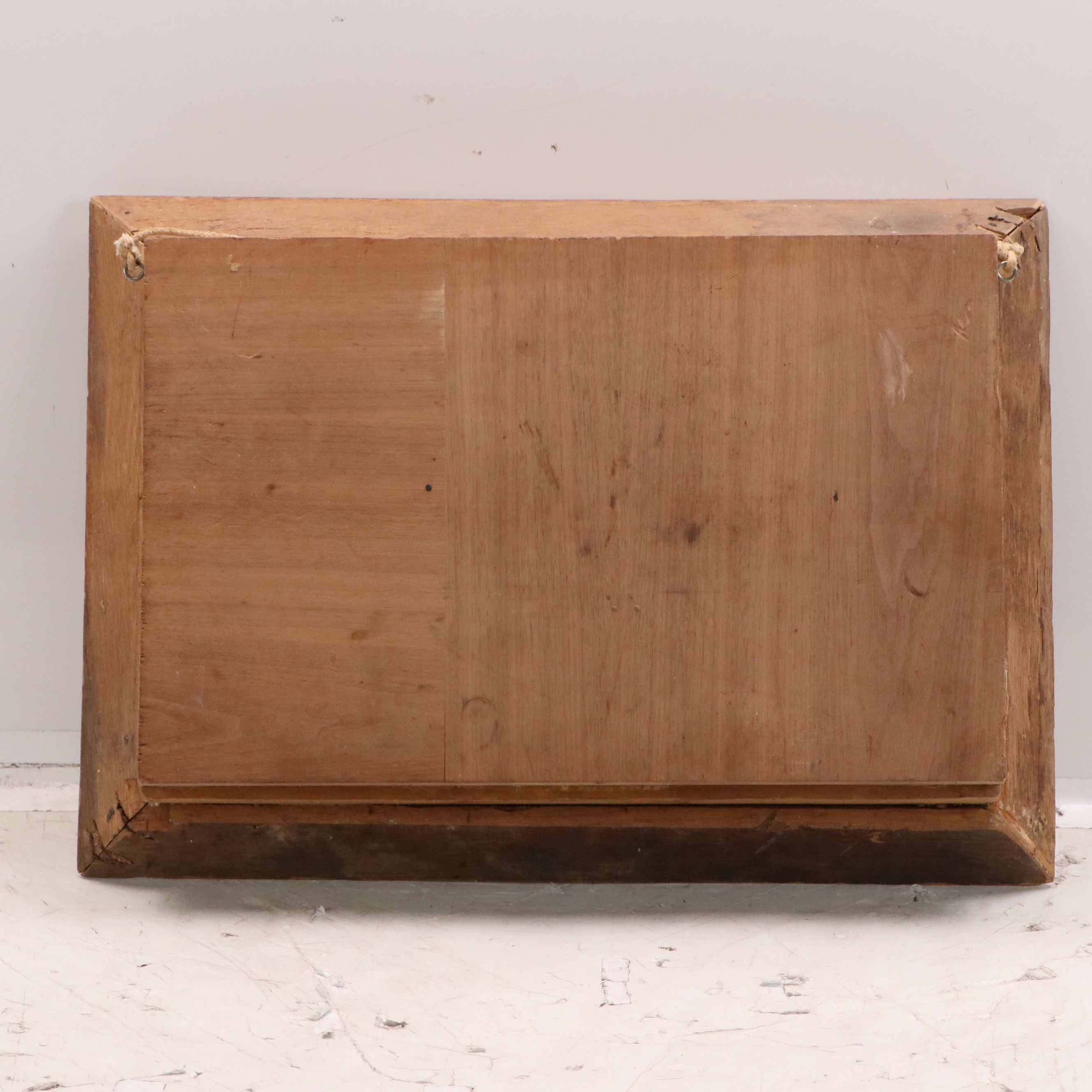 M. L. Listermann Folk Art Carved Wood Diorama Relief, Circa 1970