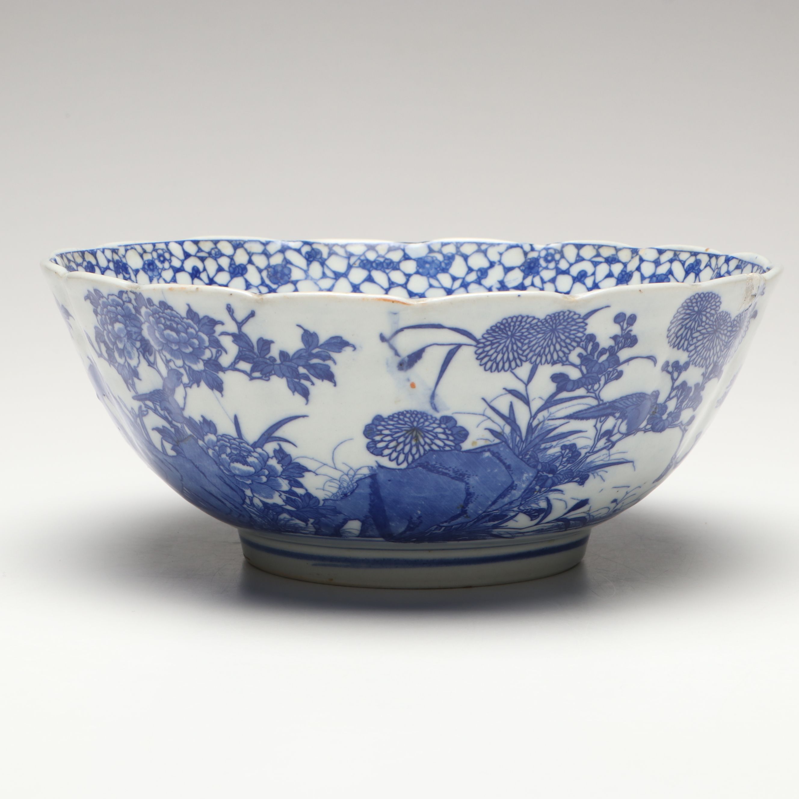 Japanese Blue and White Porcelain Bowl