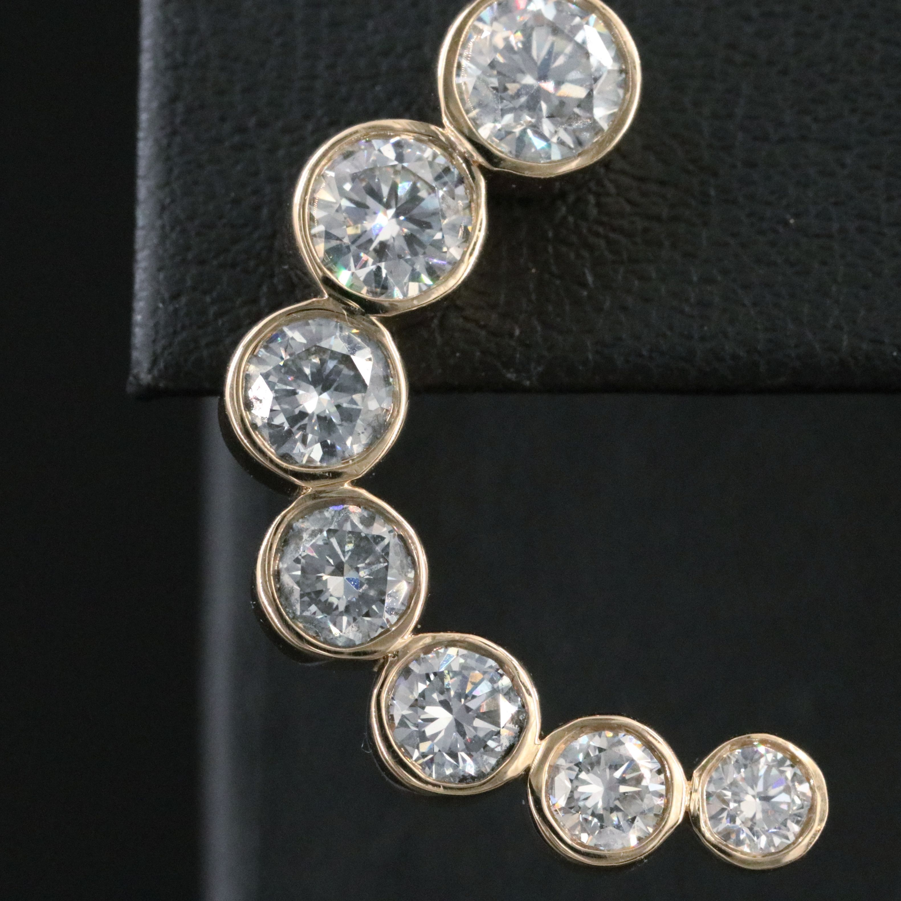 14K 4.57 CTW Lab Grown Diamond Earrings