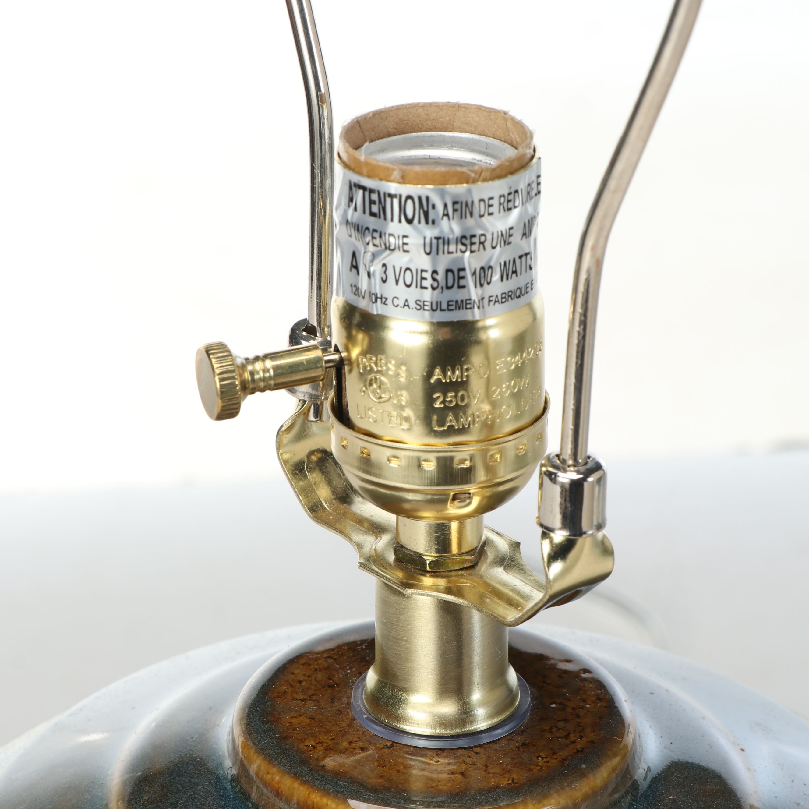 Blue Spatter Glaze Ceramic Sphere Table Lamps