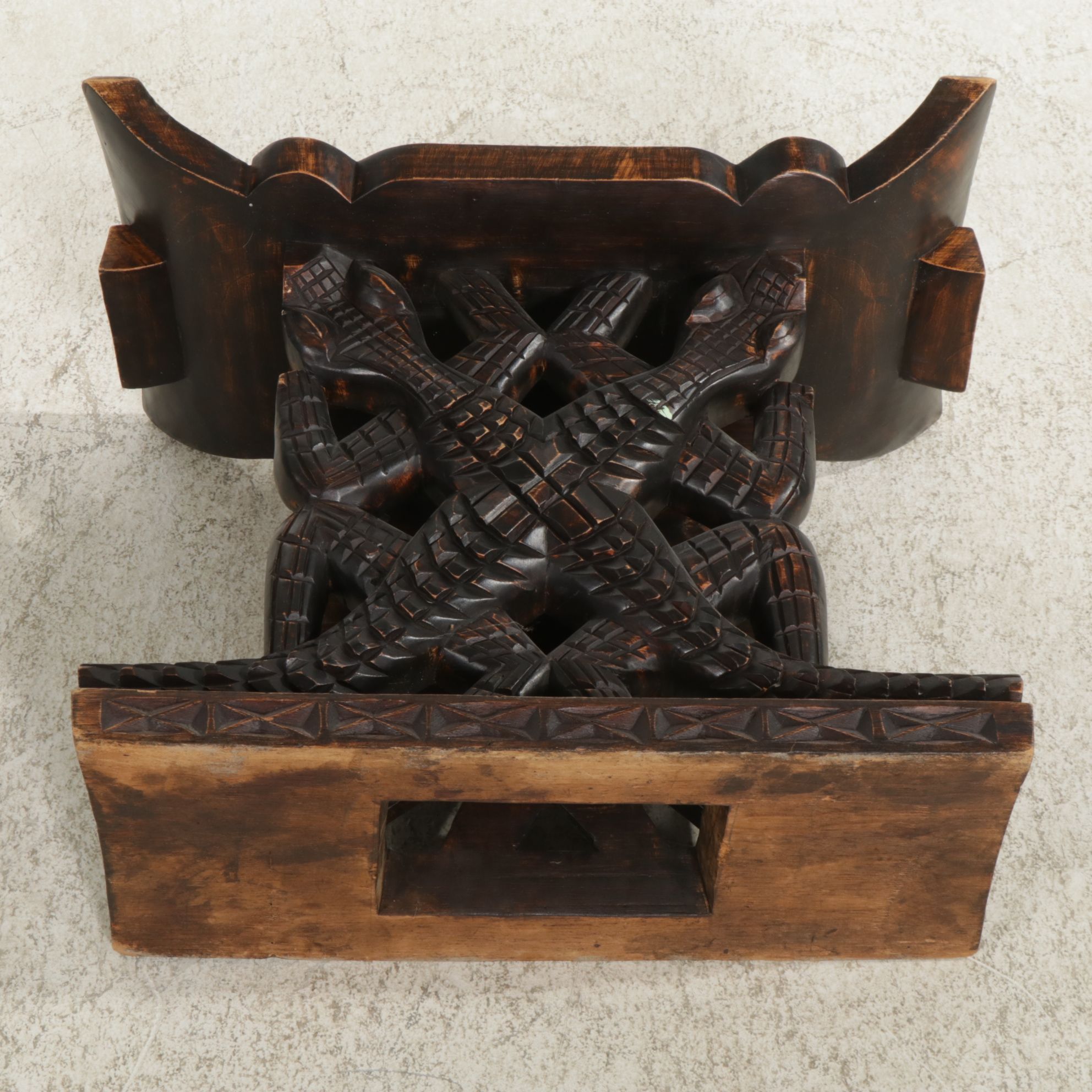 Ashanti Carved Wood Stool, Late 20th Century