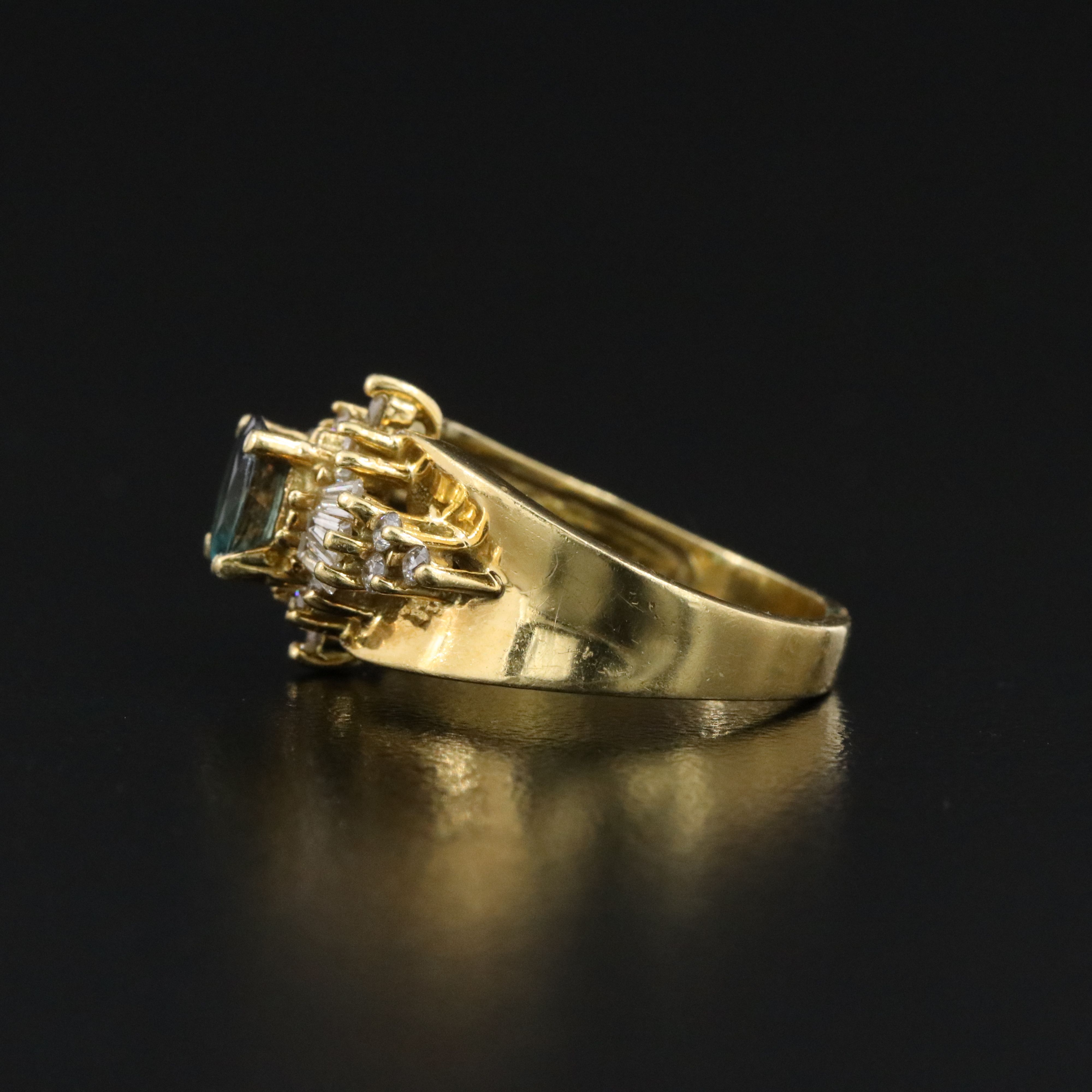 18K Alexandrite and Diamond Ring