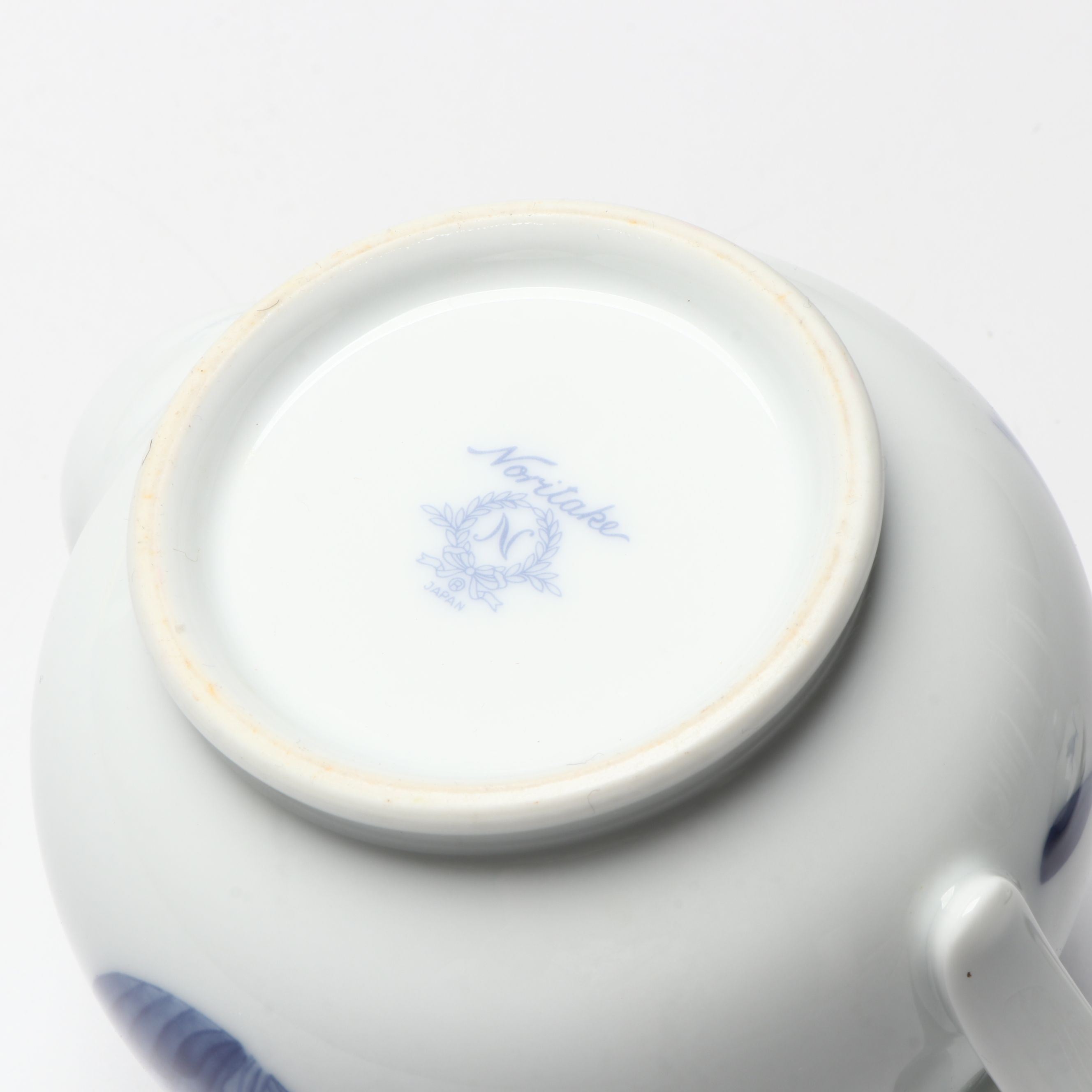 Noritake Blue Floral Porcelain Teapot, Plates and Teacups