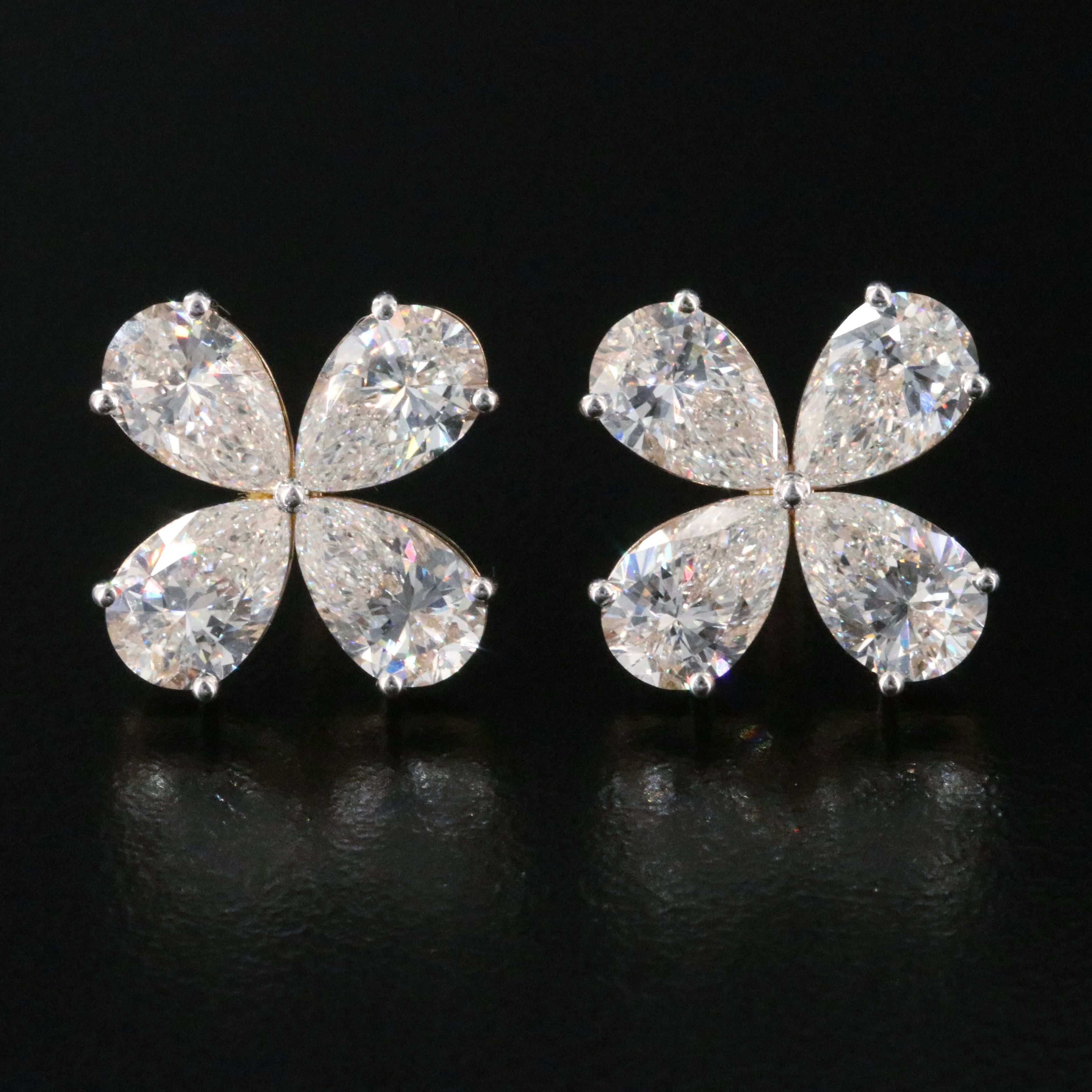 14K 6.42 CTW Lab Grown Diamond Earrings