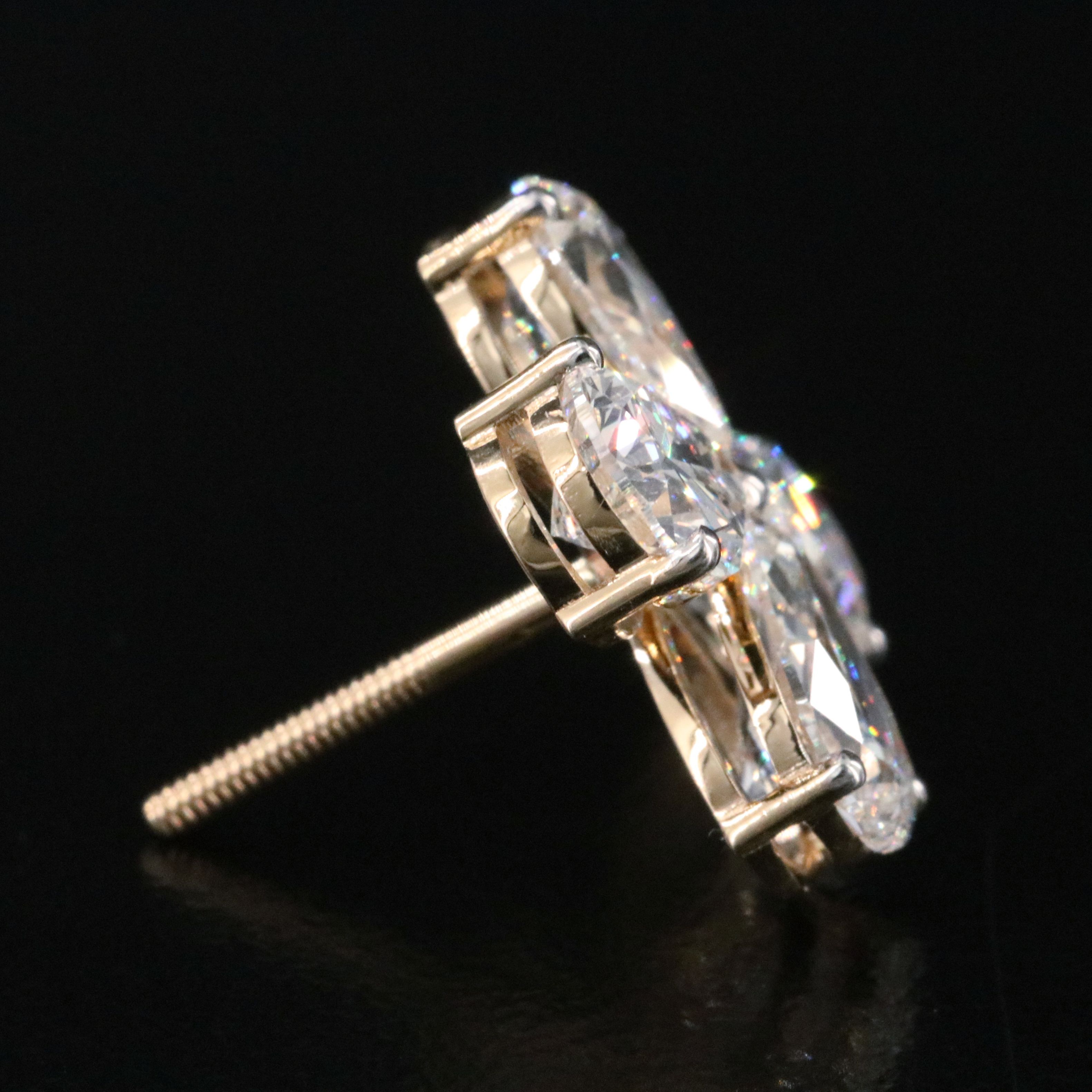 14K 6.42 CTW Lab Grown Diamond Earrings