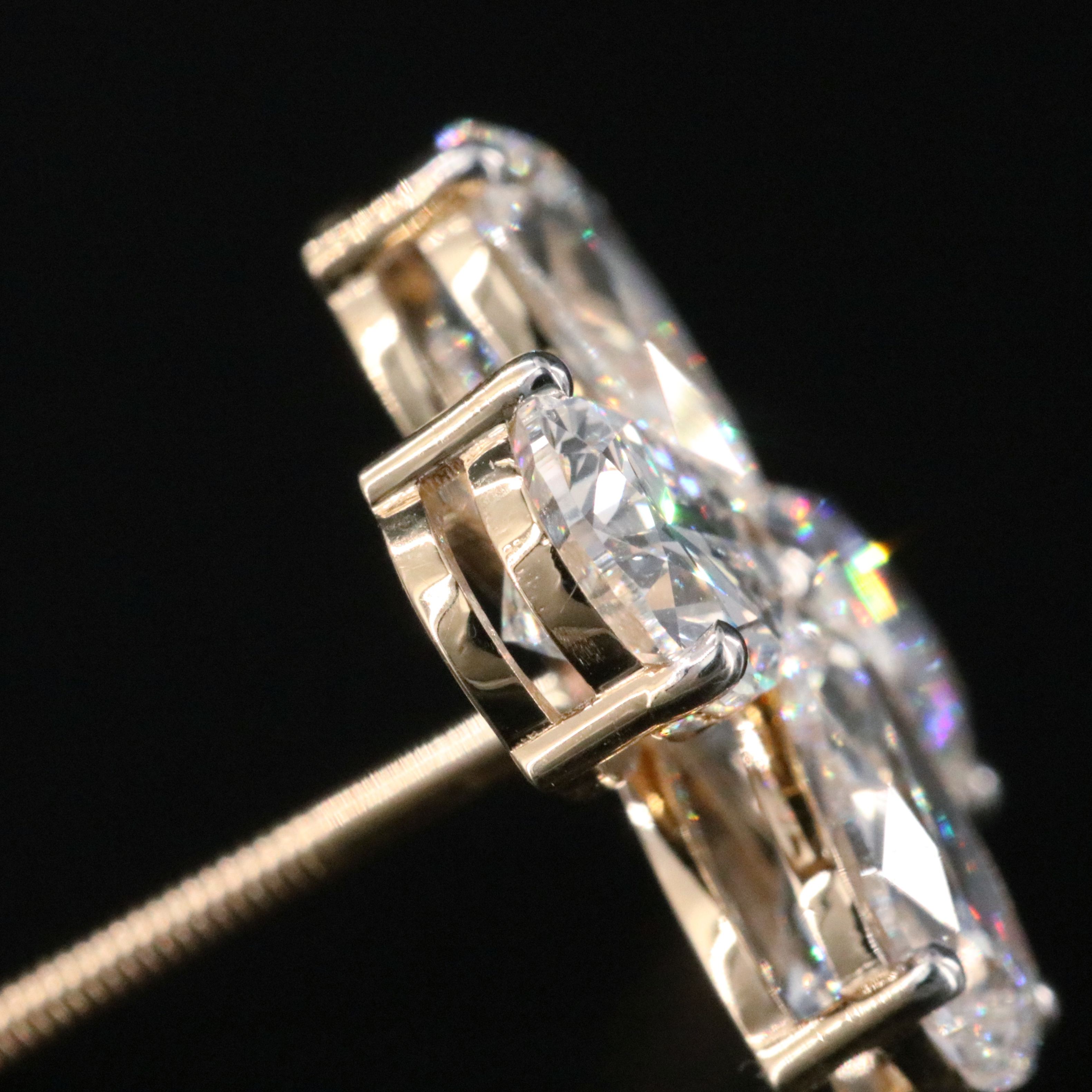 14K 6.42 CTW Lab Grown Diamond Earrings