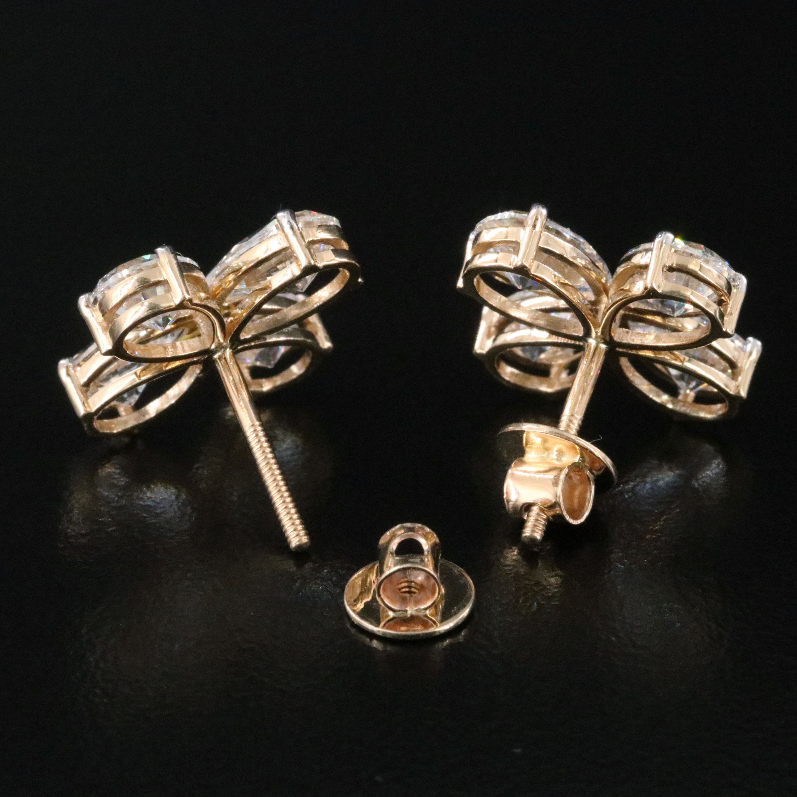 14K 6.42 CTW Lab Grown Diamond Earrings