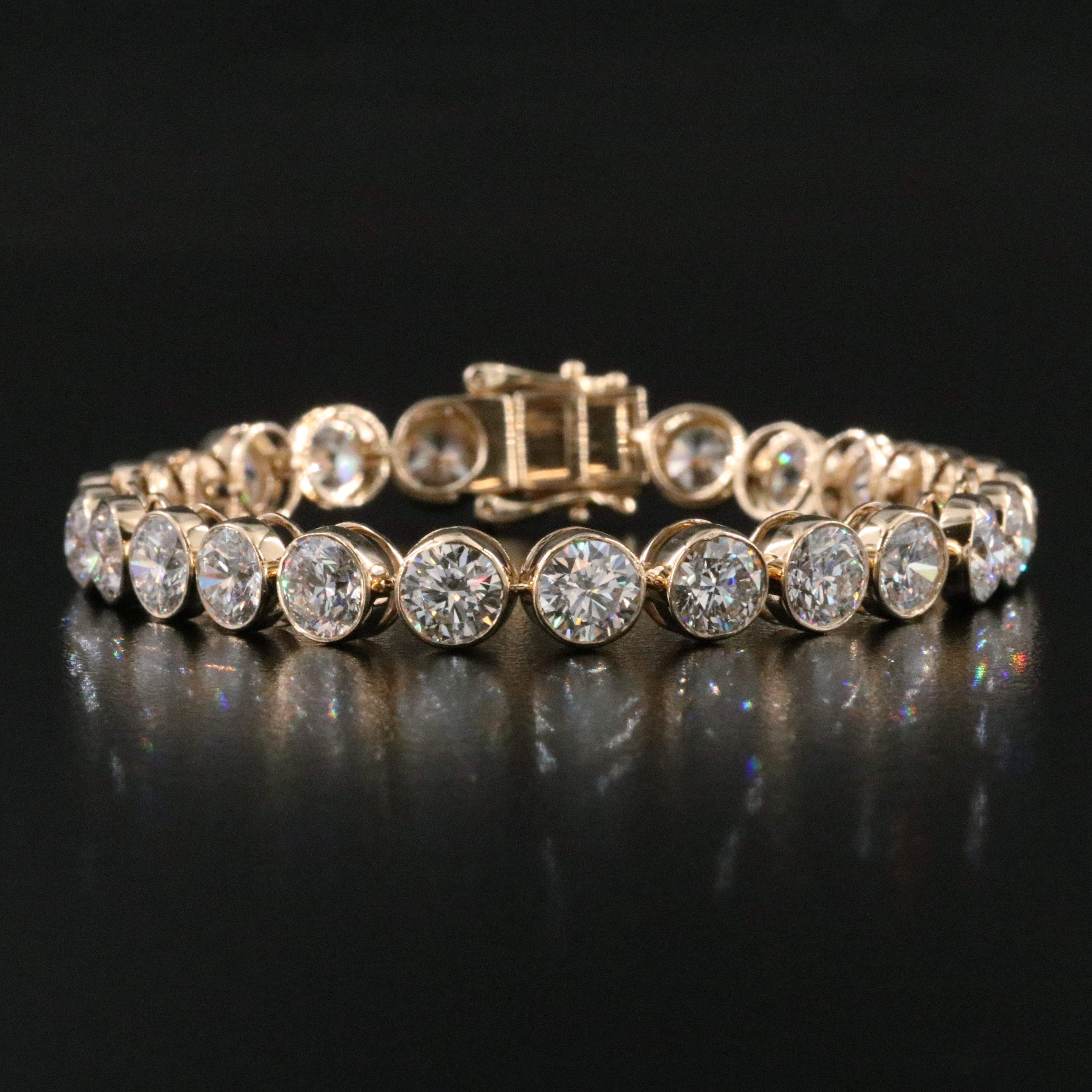 14K 15.75 CTW Lab Grown Diamond Line Bracelet