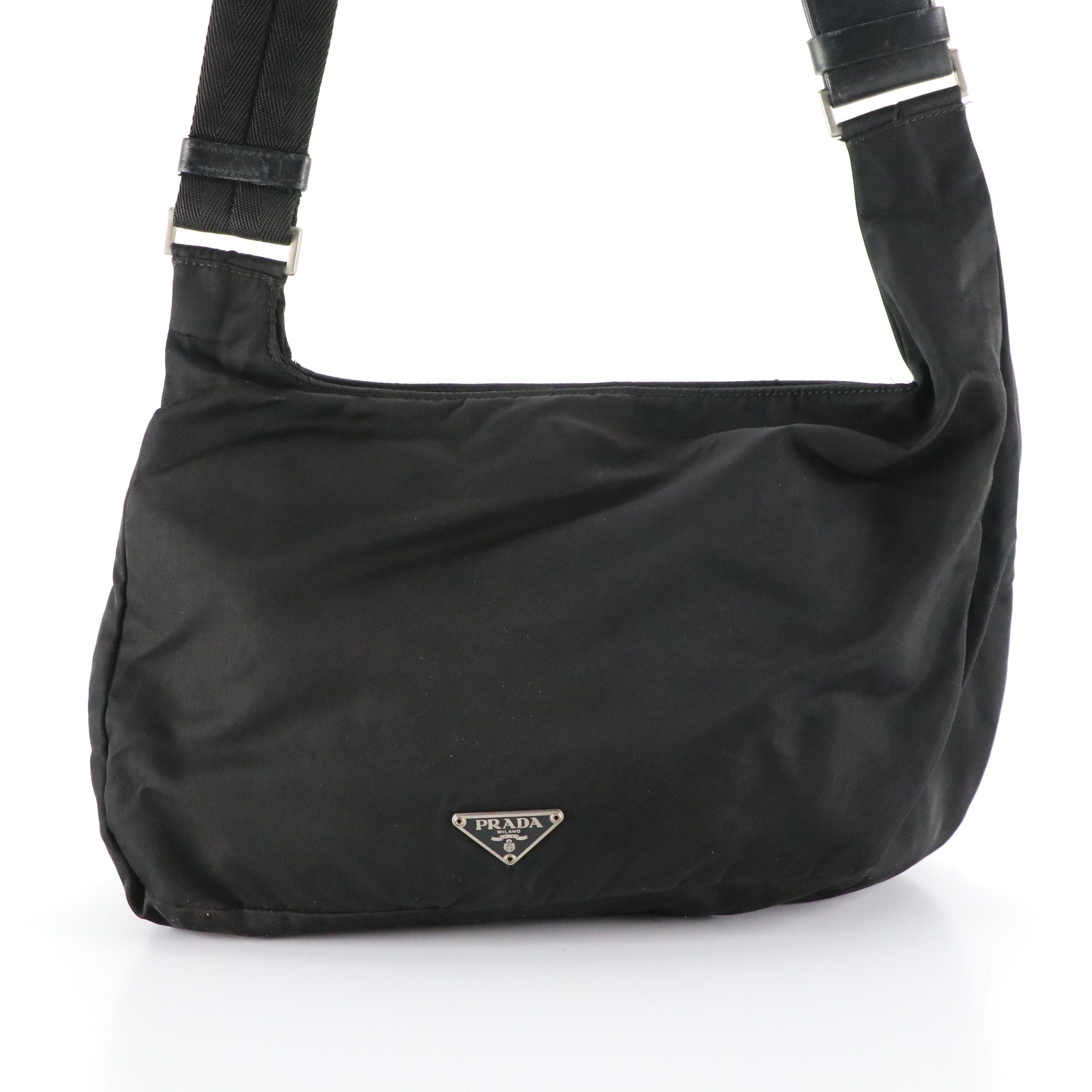 Prada Medium Crossbody Bag in Black Tessuto Nylon