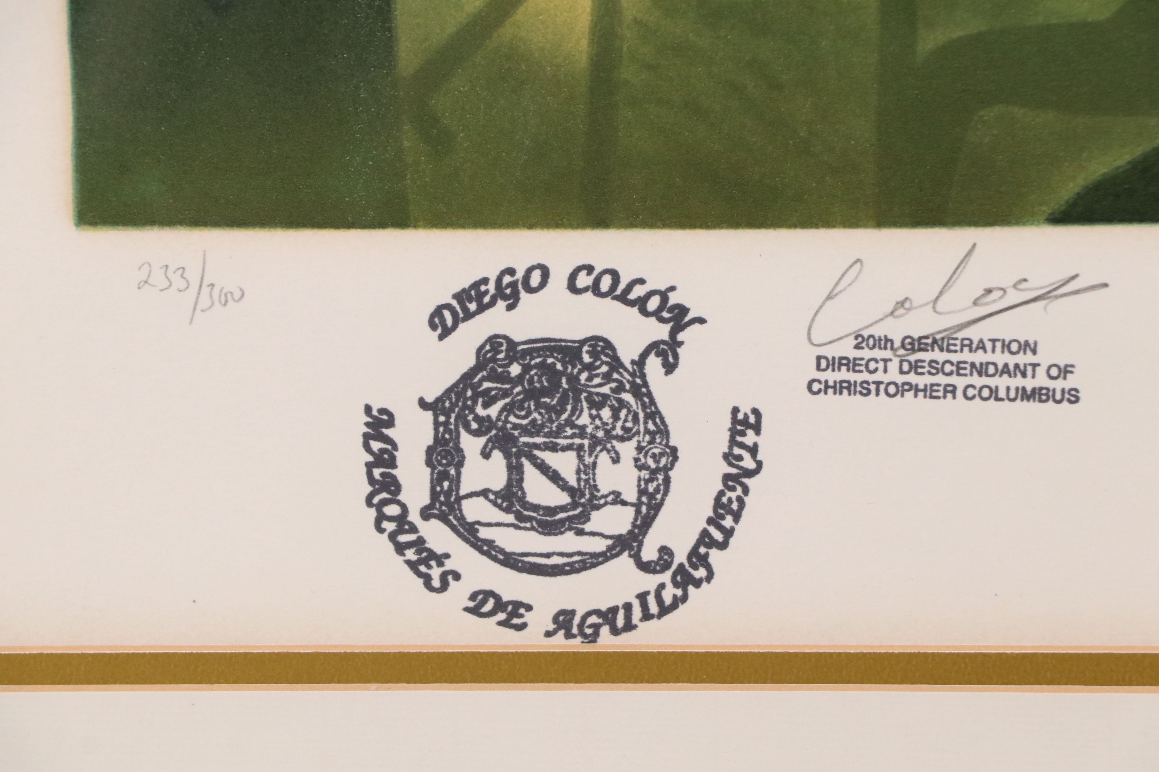 Diego Colón Signed After Salvador Dalí Print "The Discovery of America...," 1982