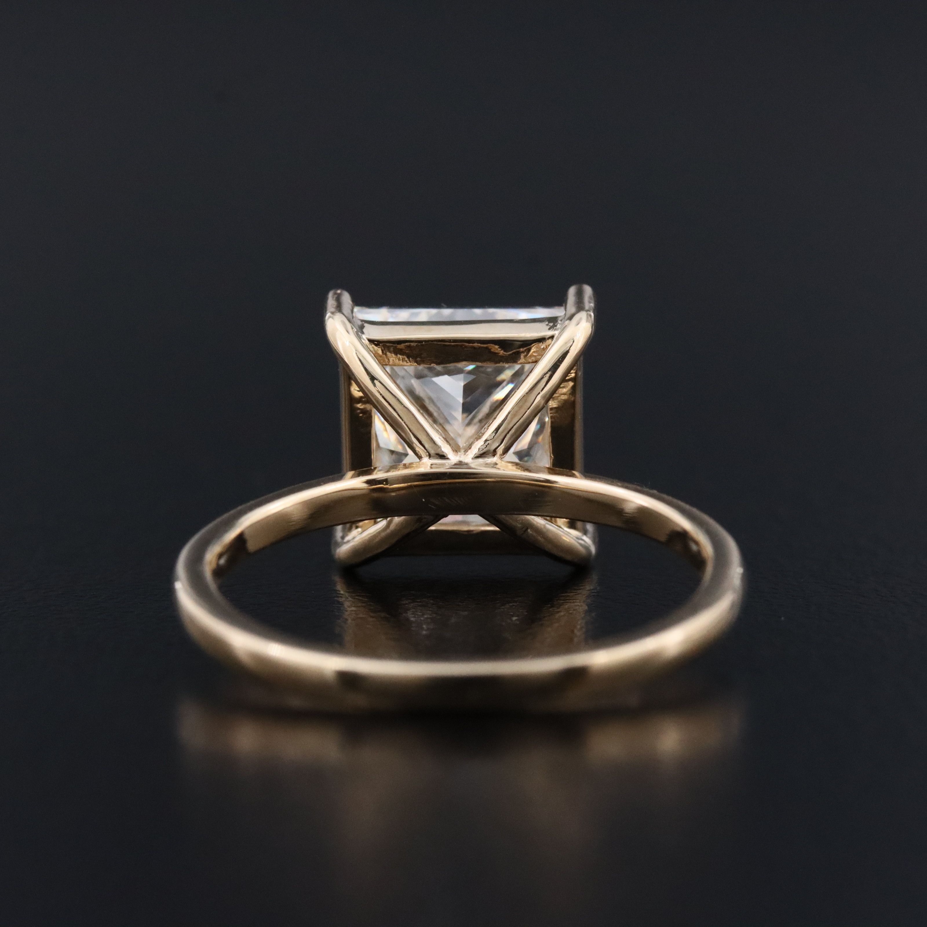 14K 4.05 CT Lab Grown Diamond Solitaire Ring with IGI Report