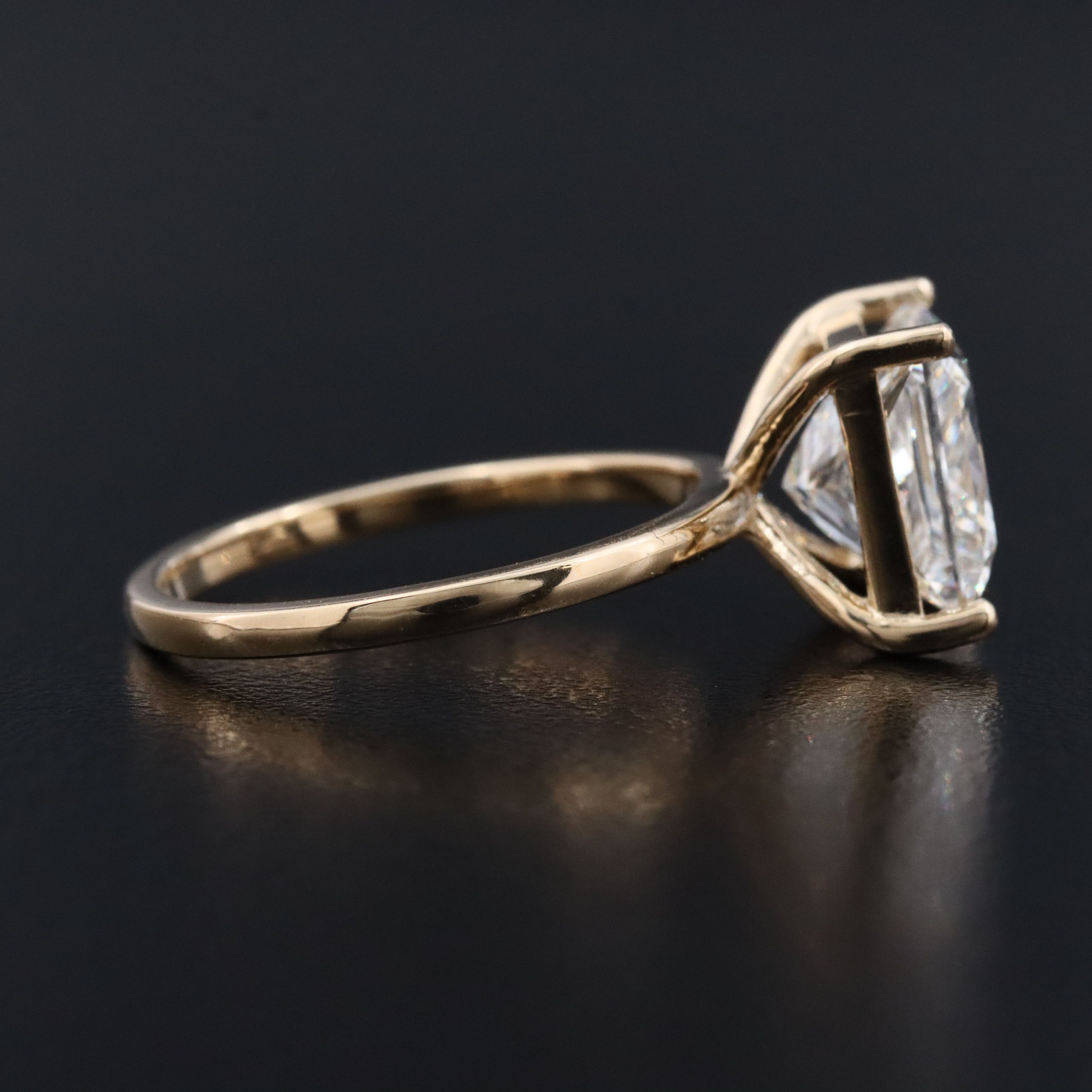 14K 4.05 CT Lab Grown Diamond Solitaire Ring with IGI Report