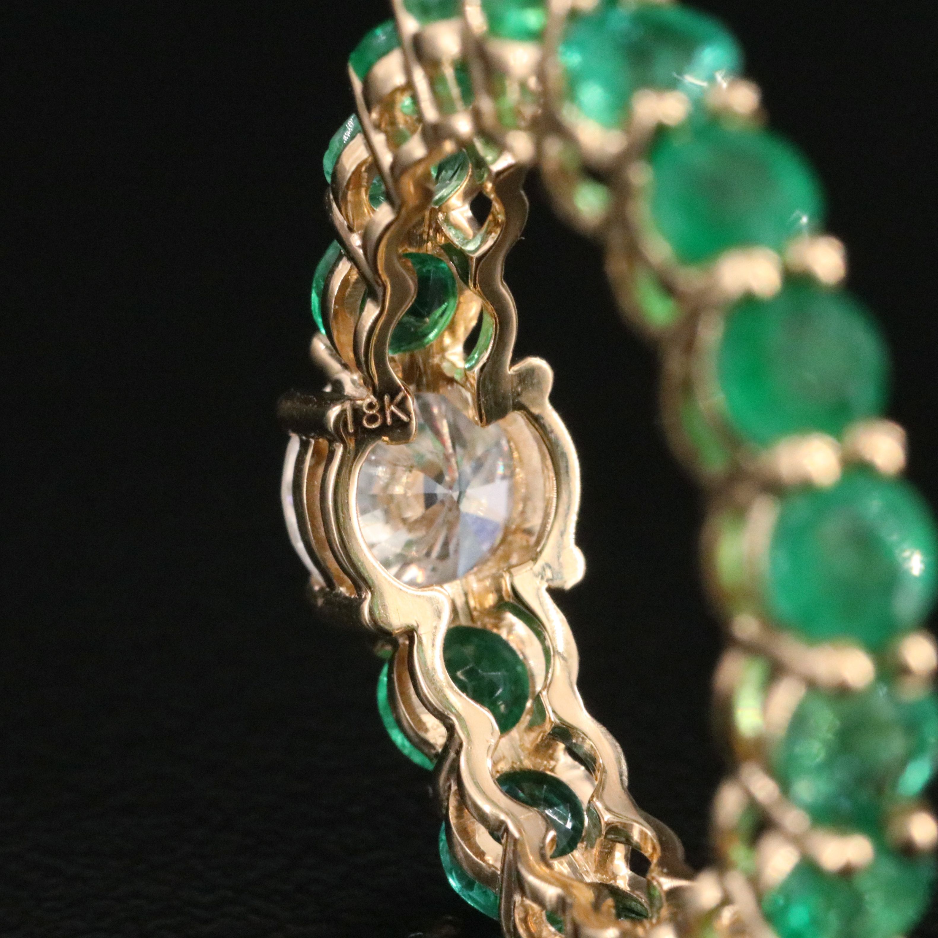 18K Diamond and 2.80 CTW Emerald Eternity Band