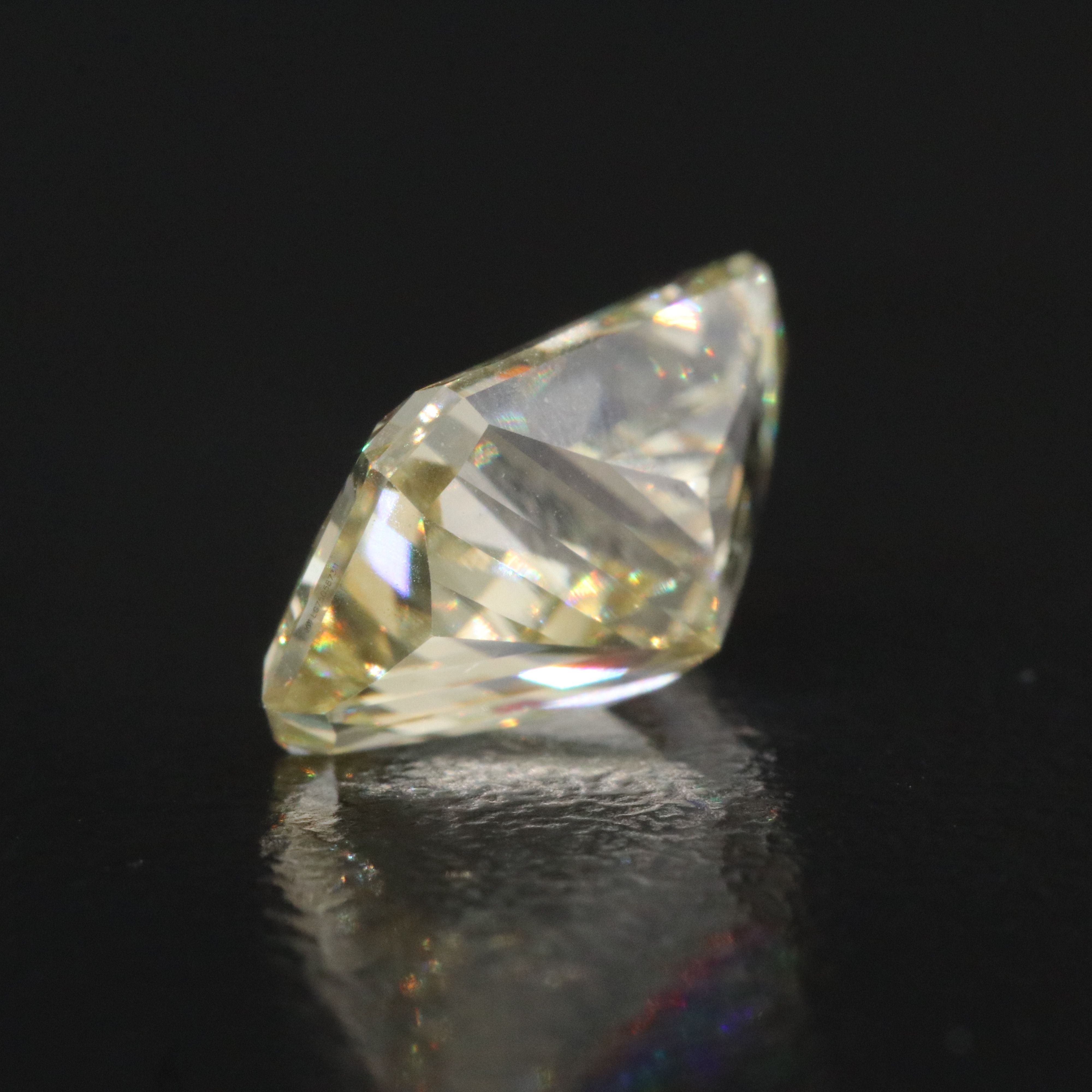 Loose 3.05 CT Lab Grown Fancy Yellow Diamond with IGI Report