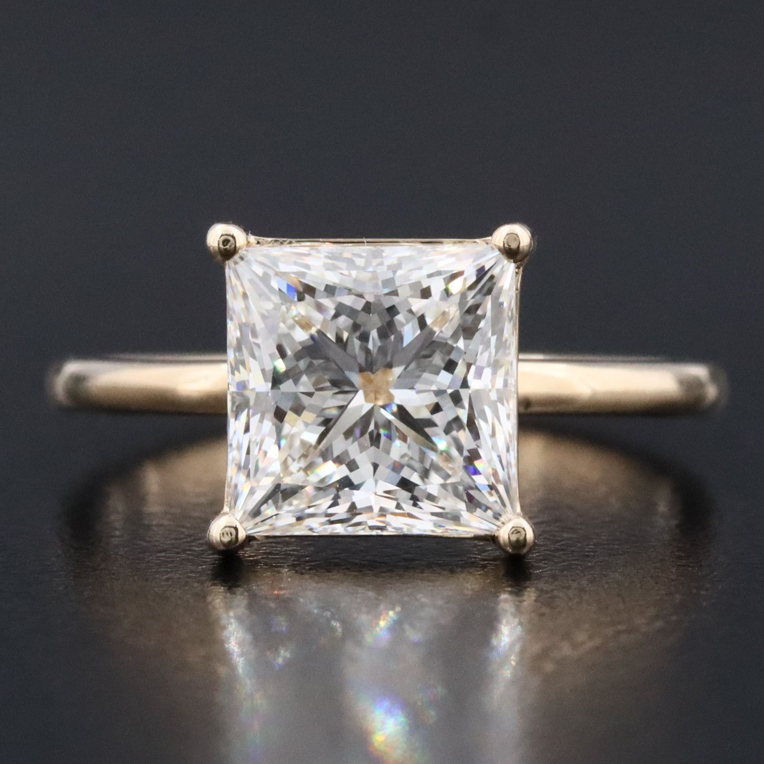 14K 3.06 CT Lab Grown Diamond Solitaire Ring with IGI Report