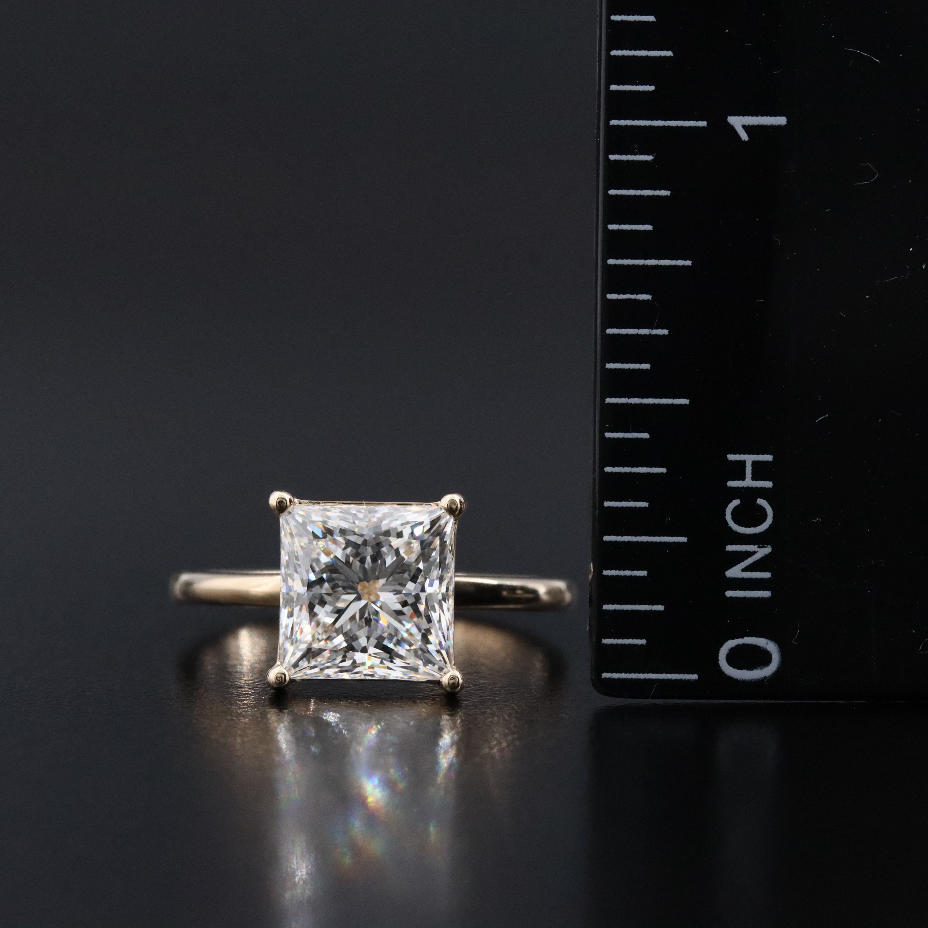 14K 3.06 CT Lab Grown Diamond Solitaire Ring with IGI Report