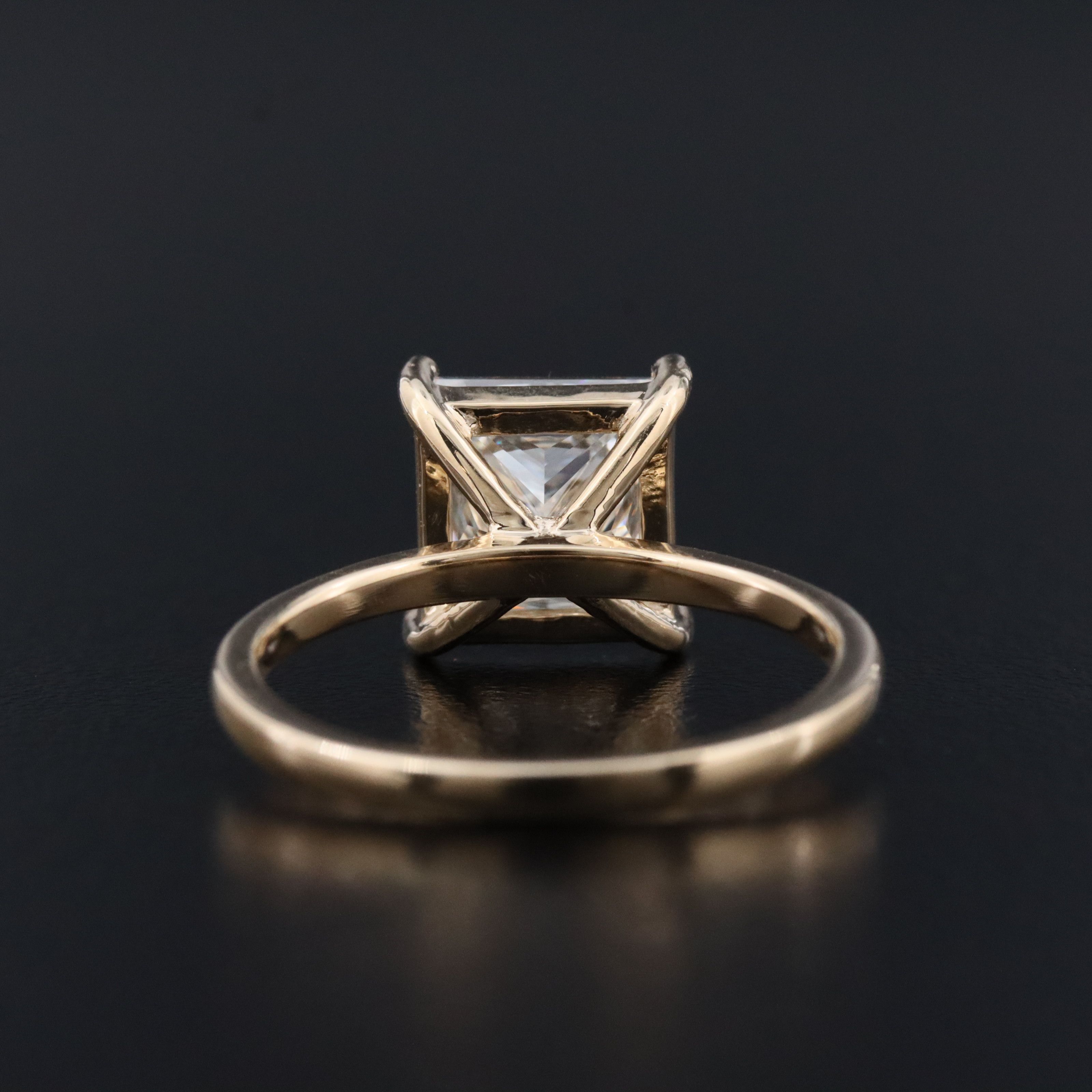 14K 3.06 CT Lab Grown Diamond Solitaire Ring with IGI Report