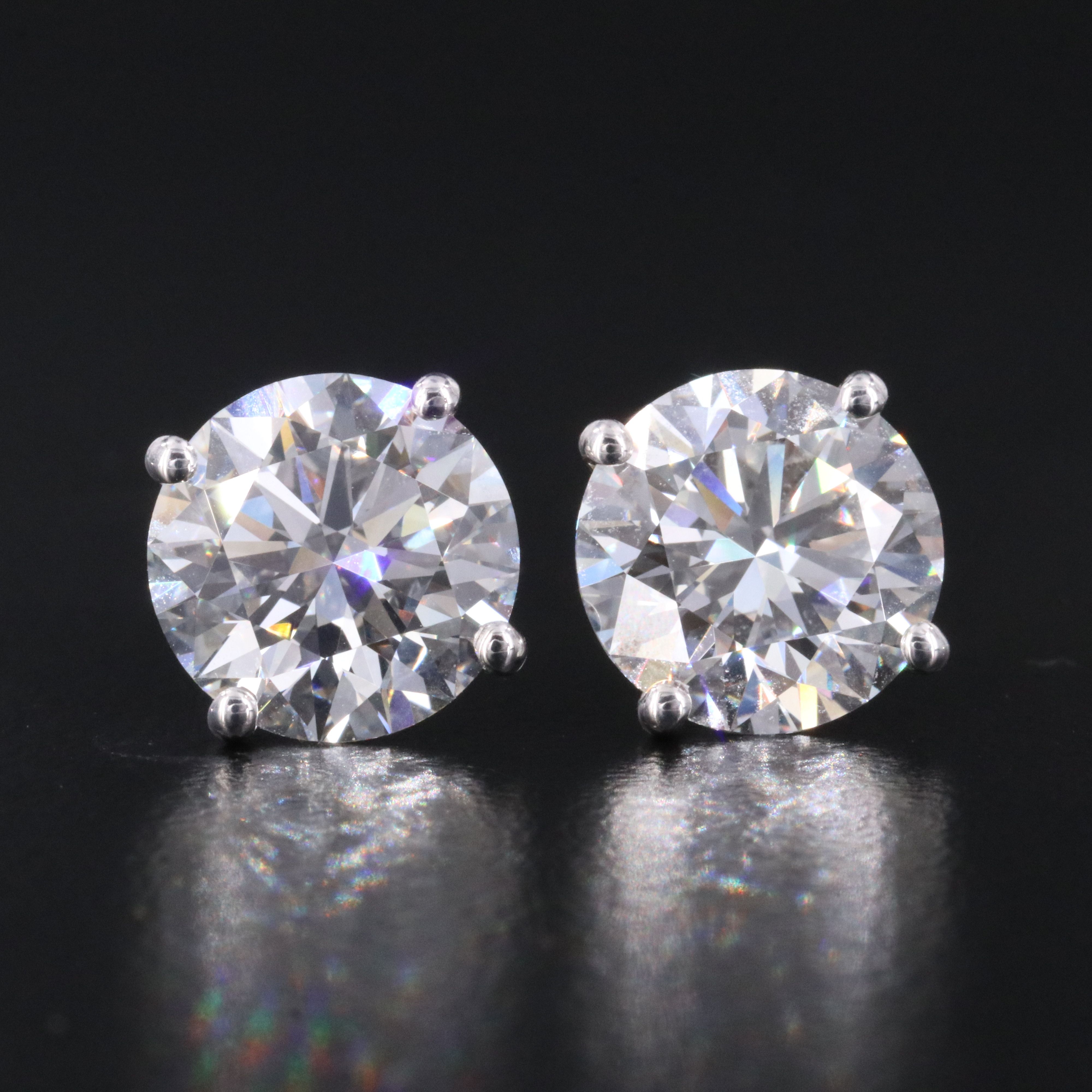 14K 6.10 CTW Lab Grown Diamond Stud Earrings with IGI Reports