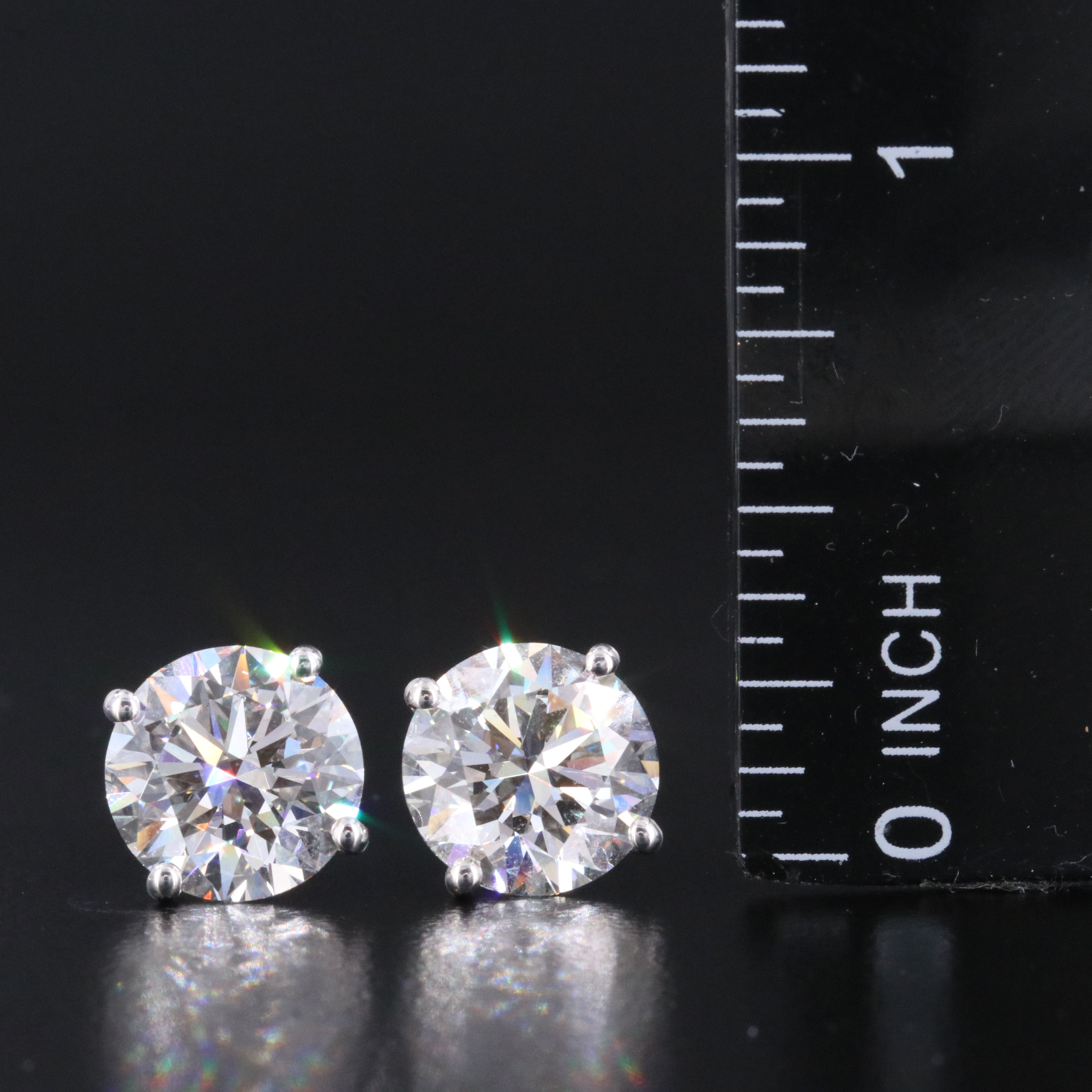 14K 6.10 CTW Lab Grown Diamond Stud Earrings with IGI Reports