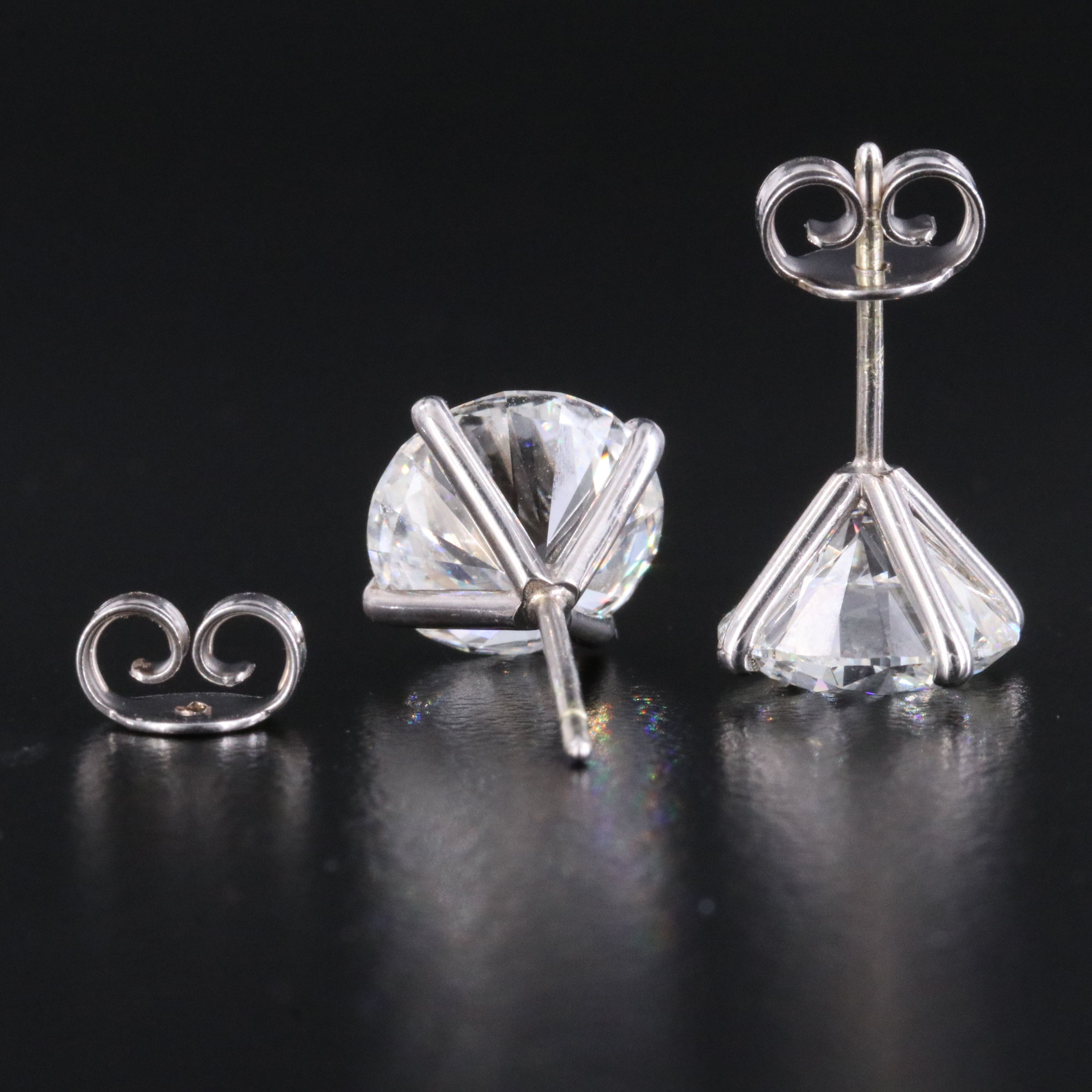 14K 6.10 CTW Lab Grown Diamond Stud Earrings with IGI Reports