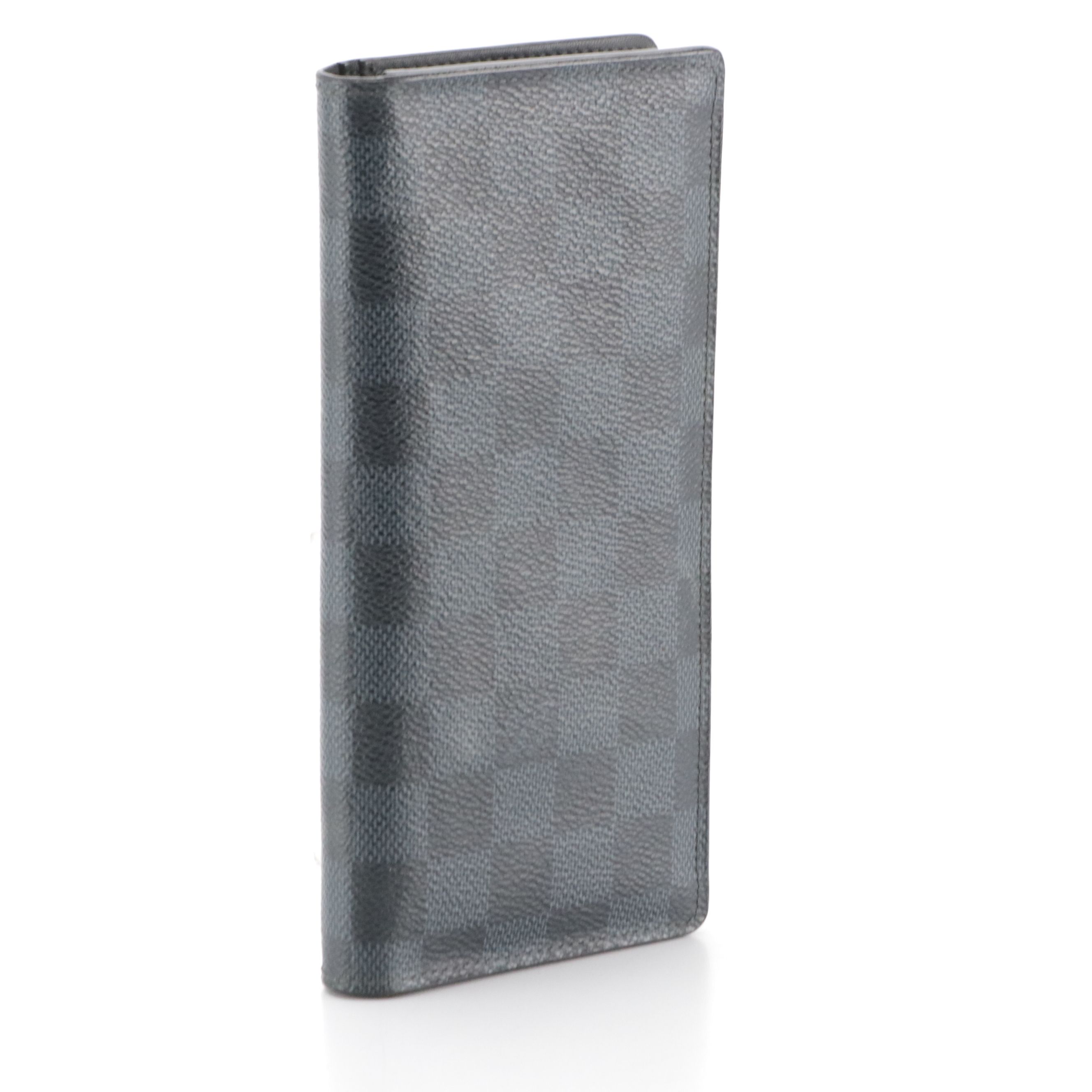 Louis Vuitton Portefeuille Brazza Wallet in Damier Graphite Canvas and Leather