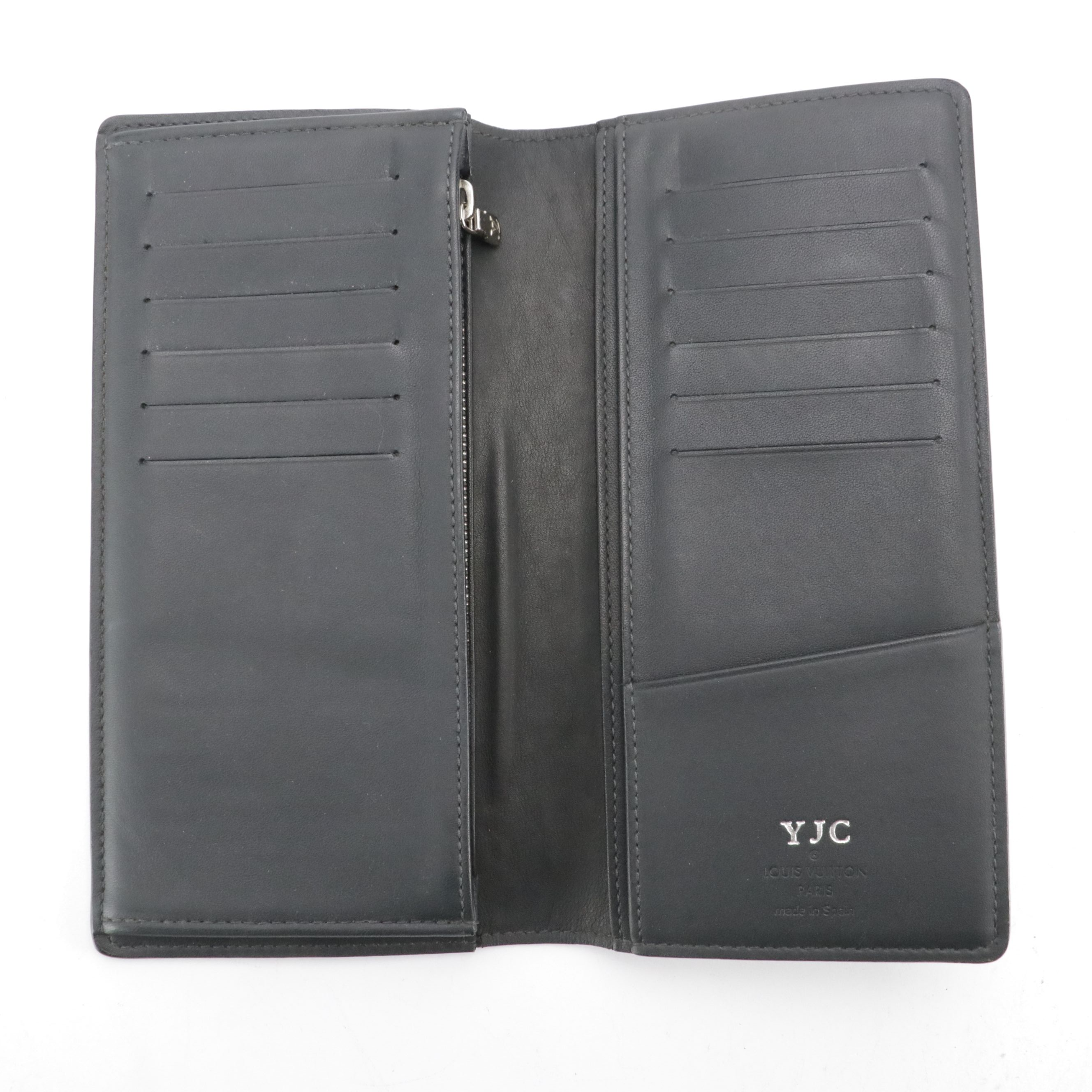 Louis Vuitton Portefeuille Brazza Wallet in Damier Graphite Canvas and Leather