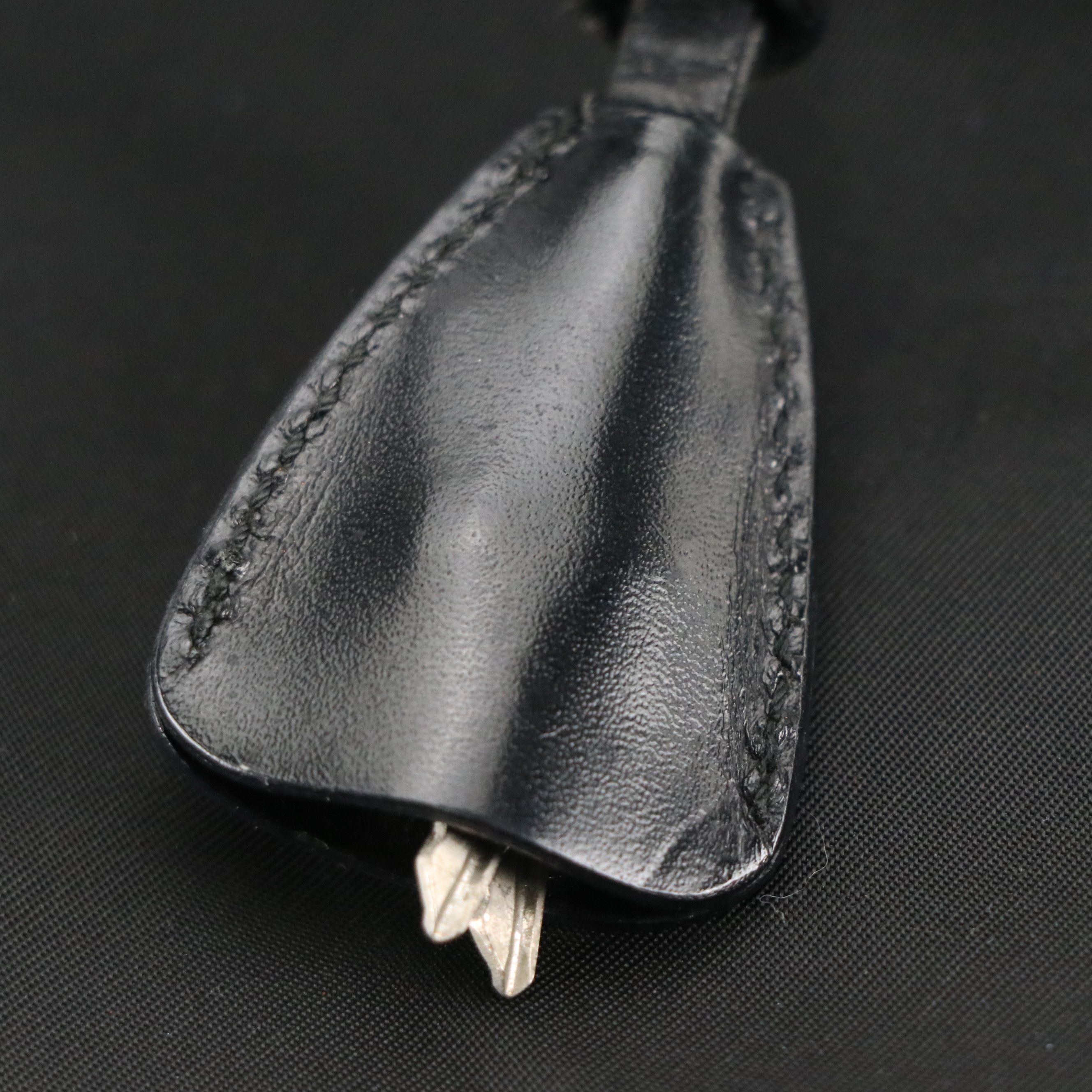 Prada Top Handle Locking Bag in Black Tessuto Nylon