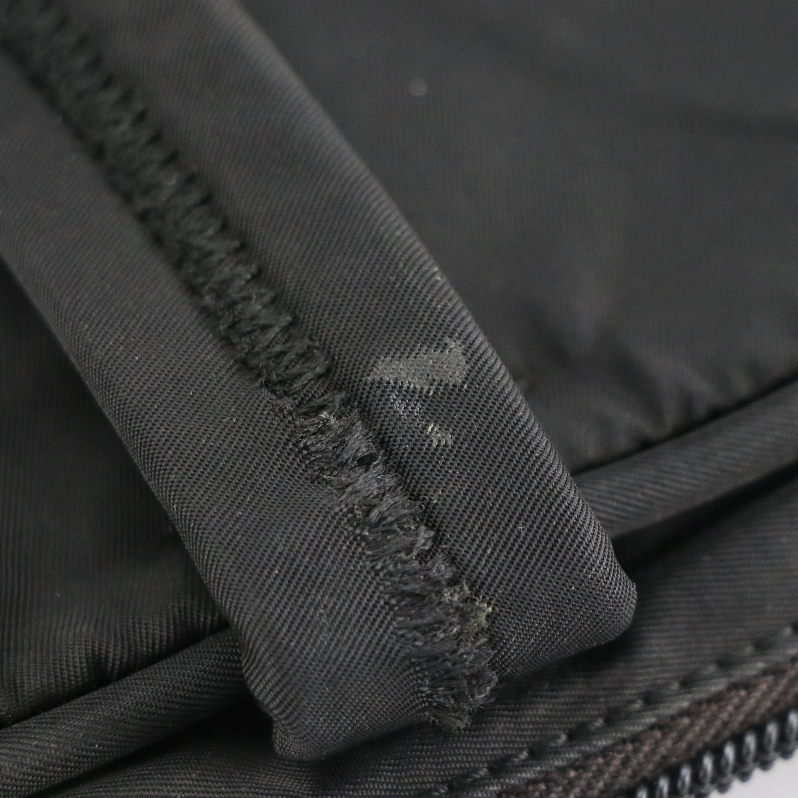 Prada Top Handle Locking Bag in Black Tessuto Nylon