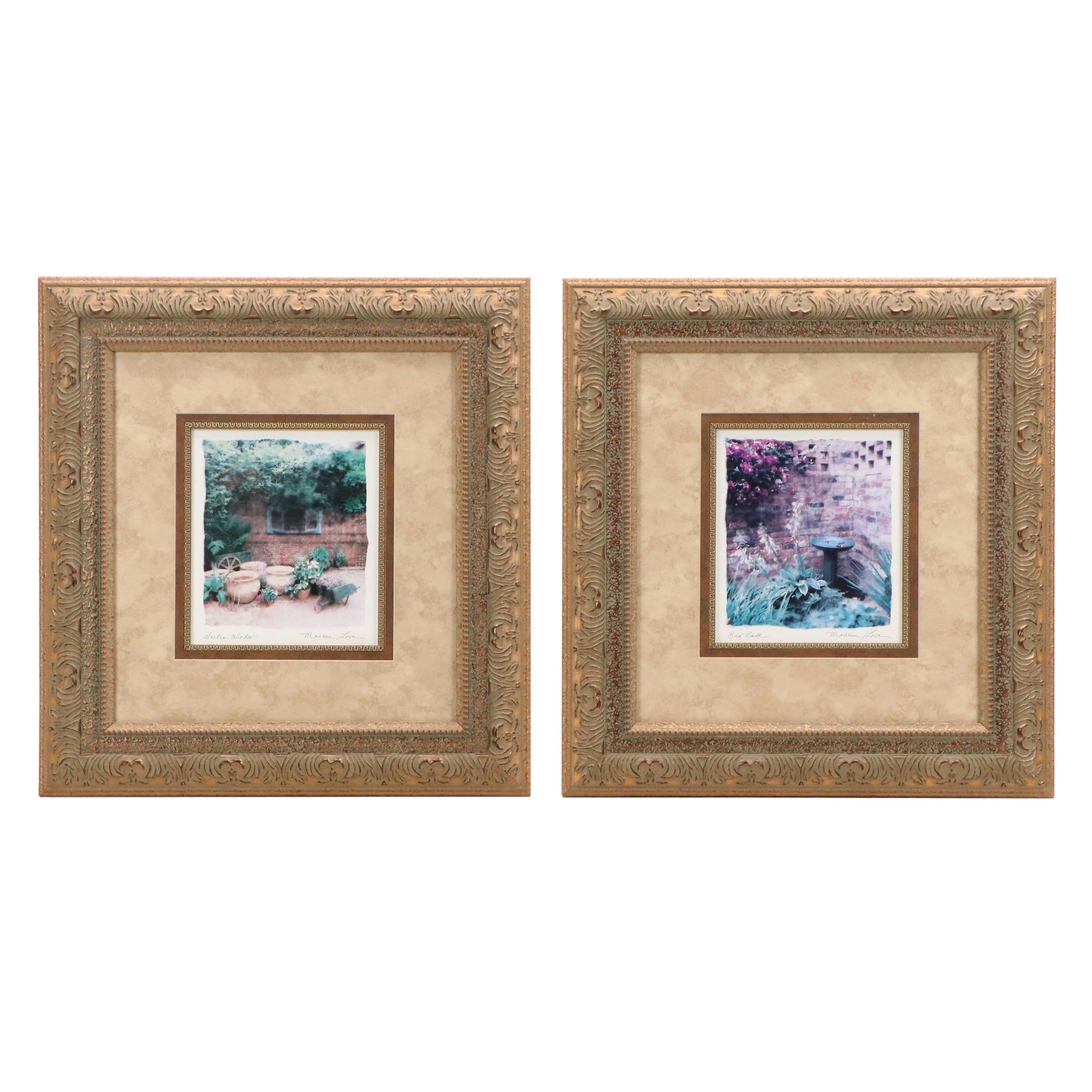 After Maureen Love Offset Lithographs Including "Garden Window"