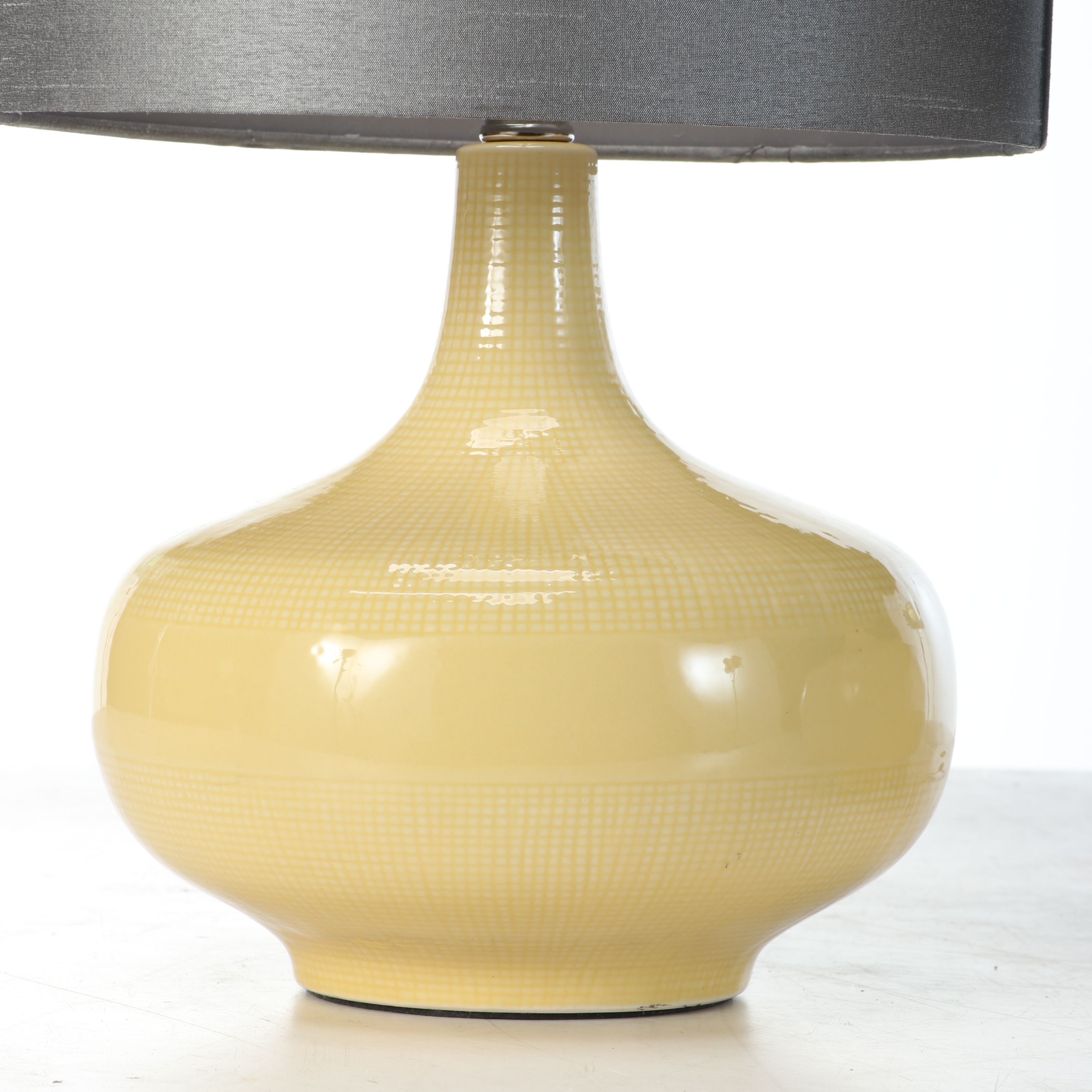 Yellow Ceramic Urn Table Lamps