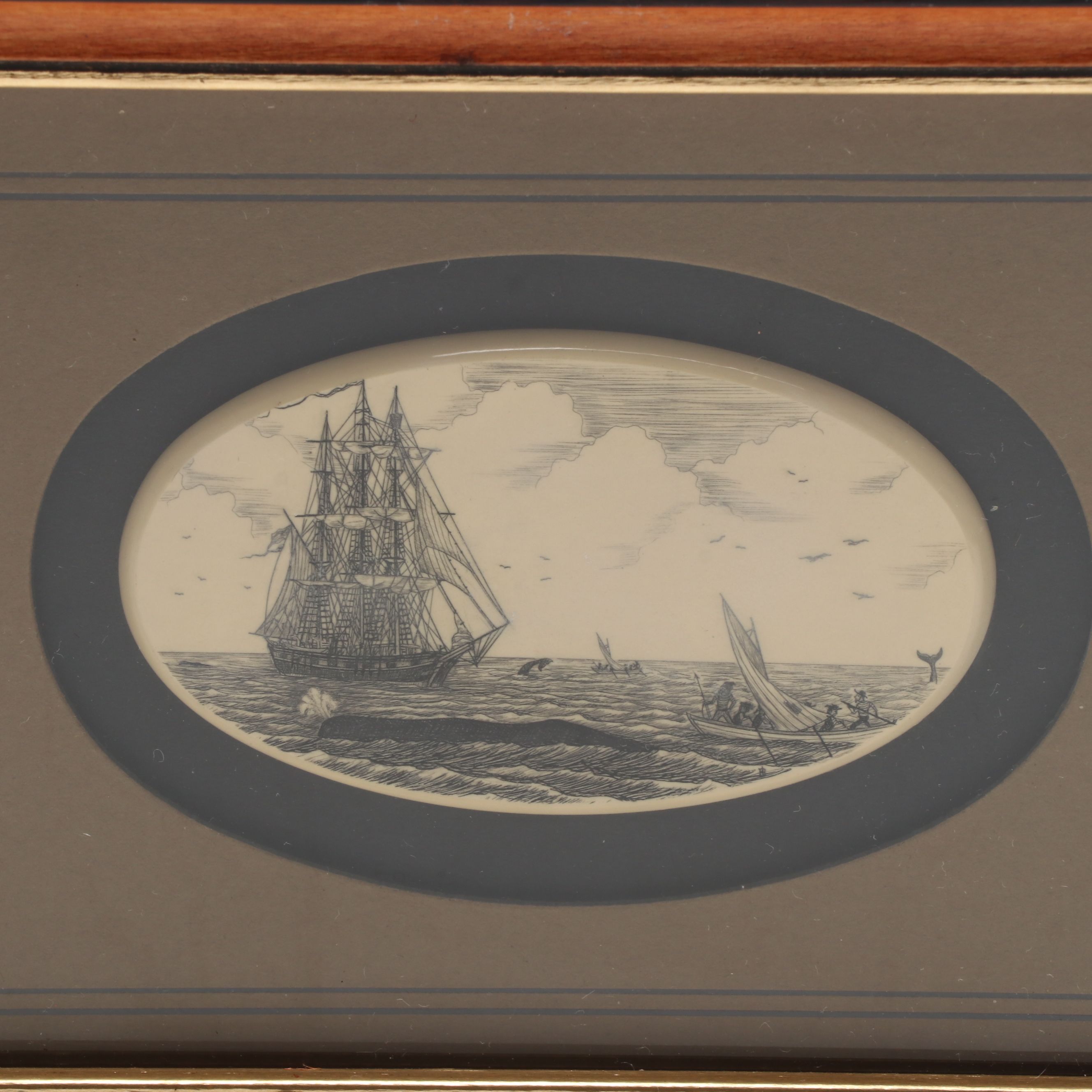 Scrimshaw Medallion Ships