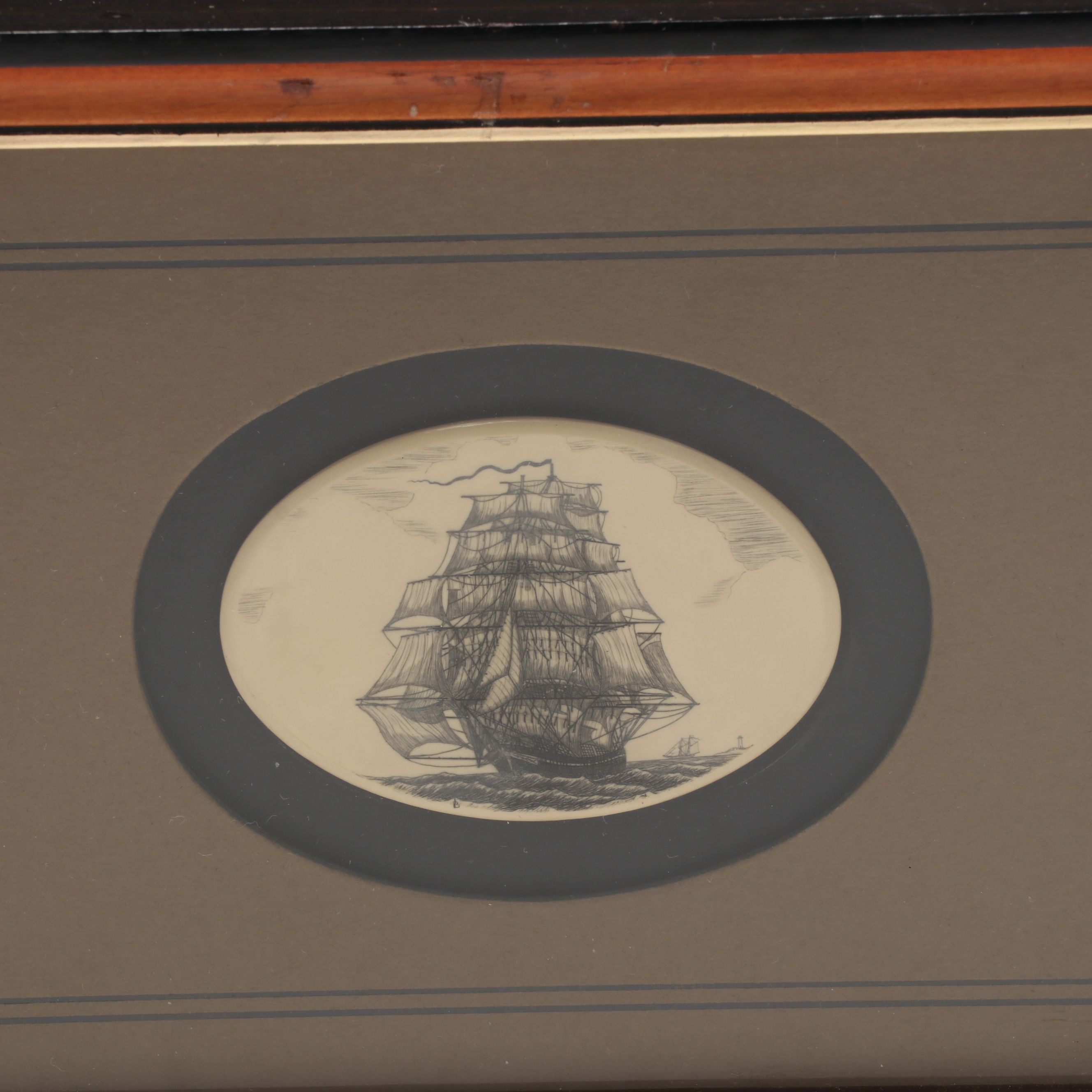 Scrimshaw Medallion Ships