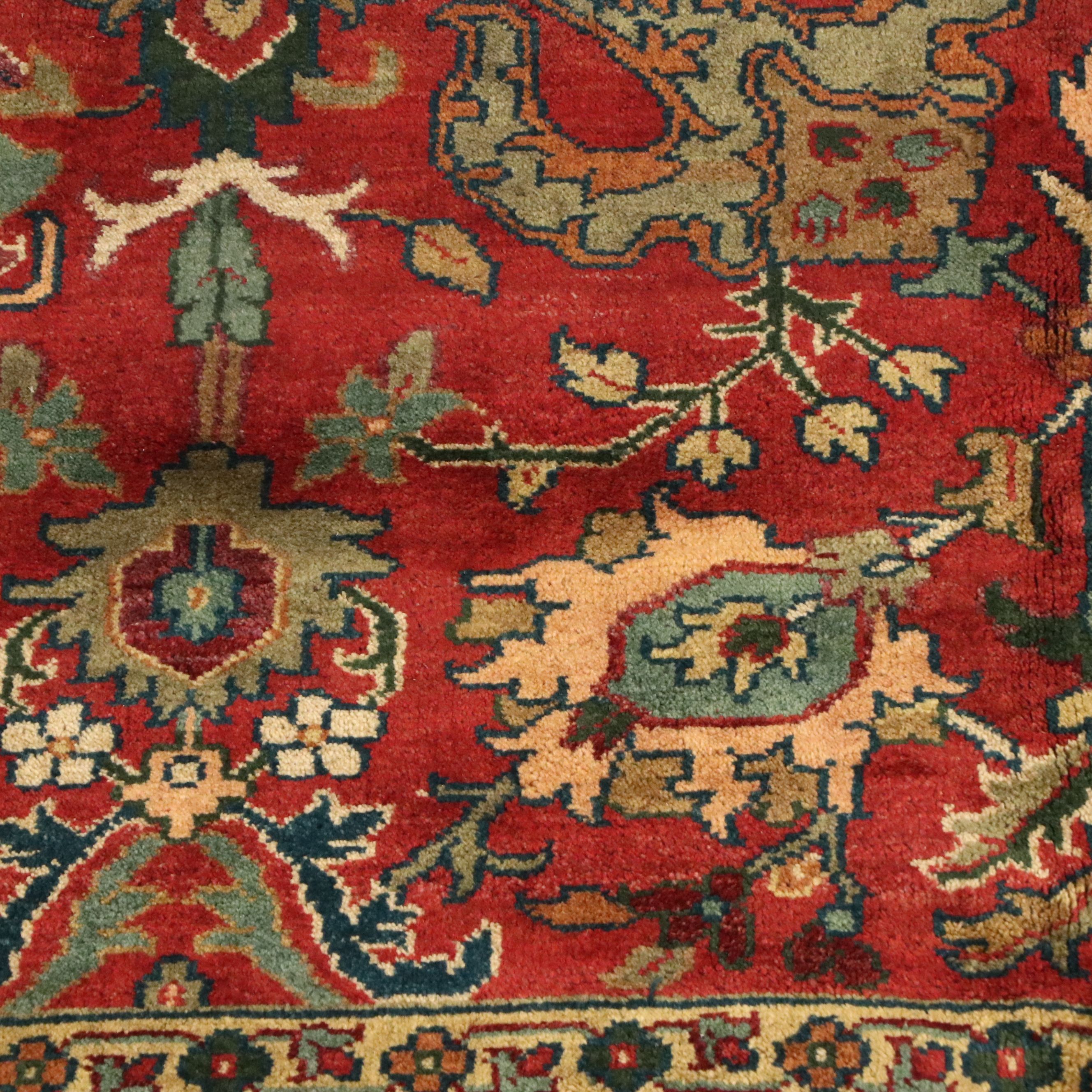 8'11 x 12'3 Hand-Knotted Persian Serapi Area Rug