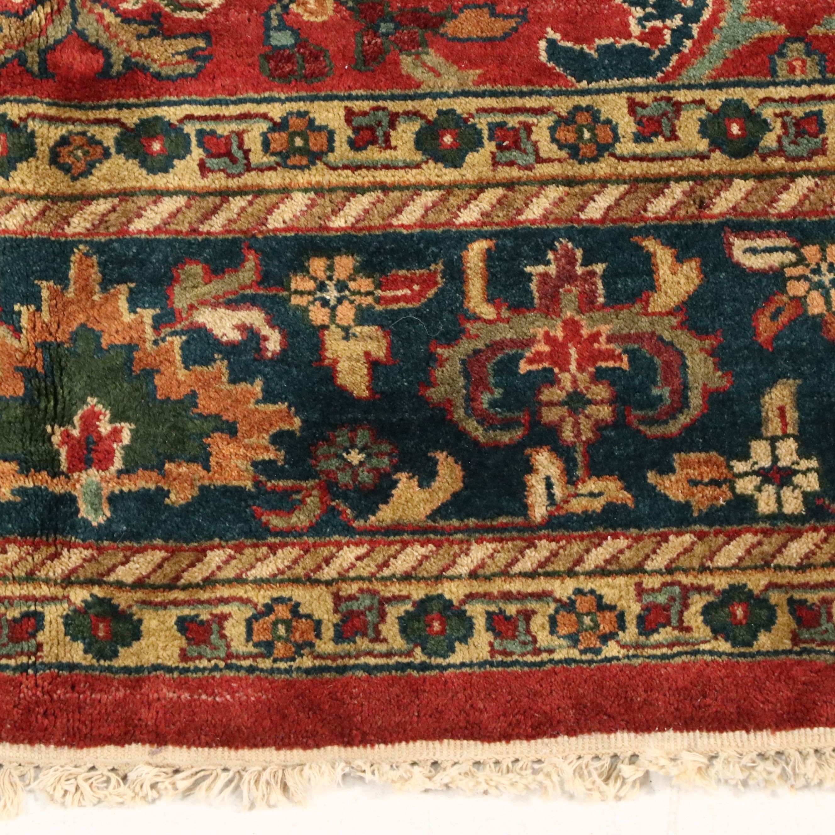 8'11 x 12'3 Hand-Knotted Persian Serapi Area Rug