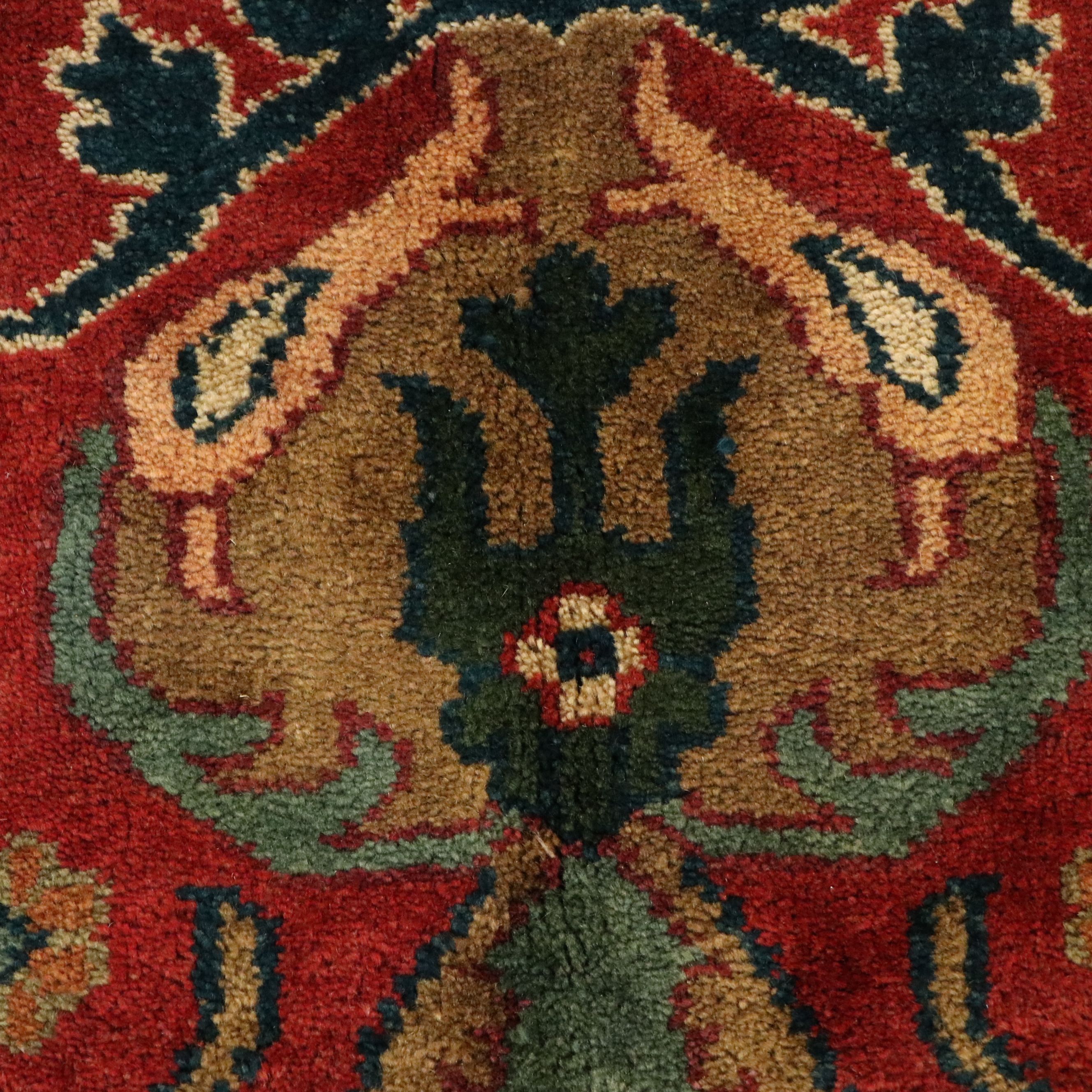 8'11 x 12'3 Hand-Knotted Persian Serapi Area Rug