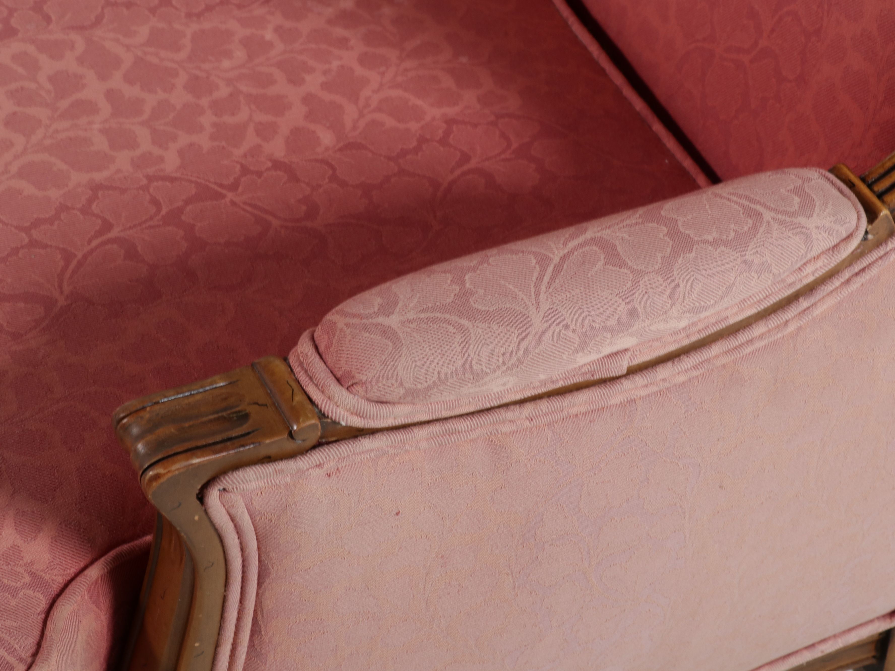 French Provincial Style Wingback Bergère, Mid to Late 20th Century