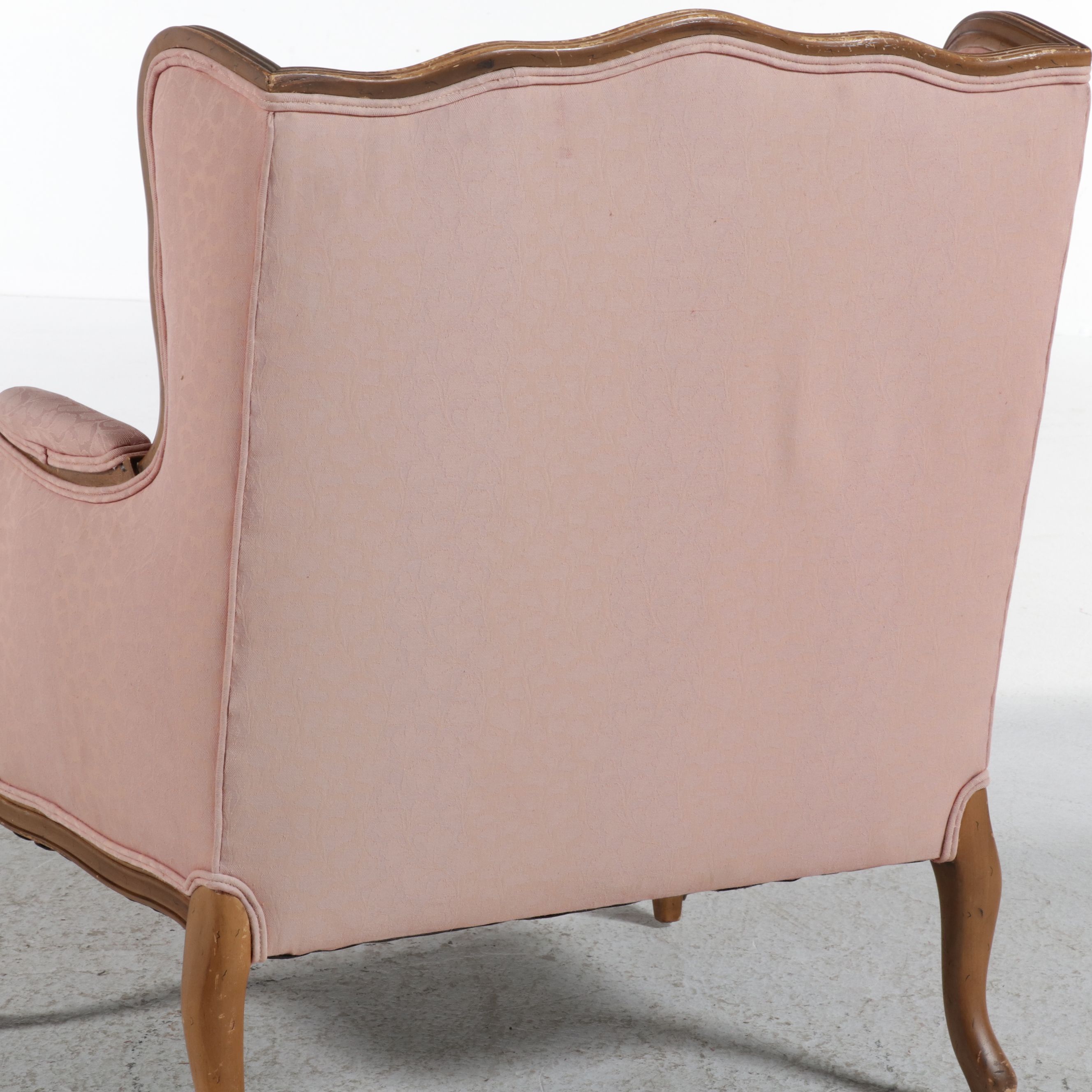 French Provincial Style Wingback Bergère, Mid to Late 20th Century