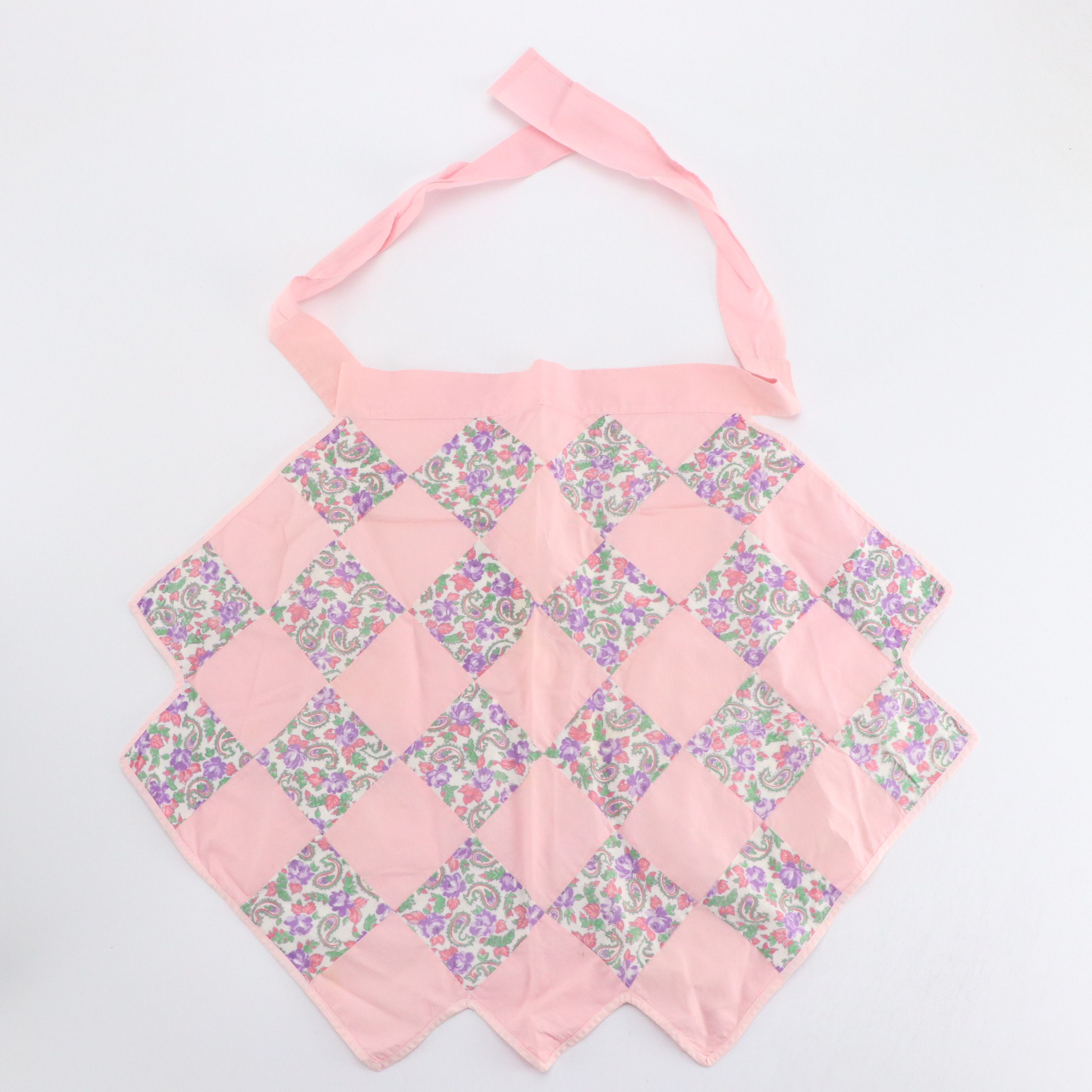 Vintage Half Aprons, Embroidered Place Mats and Crochet Berry Napkin Ties