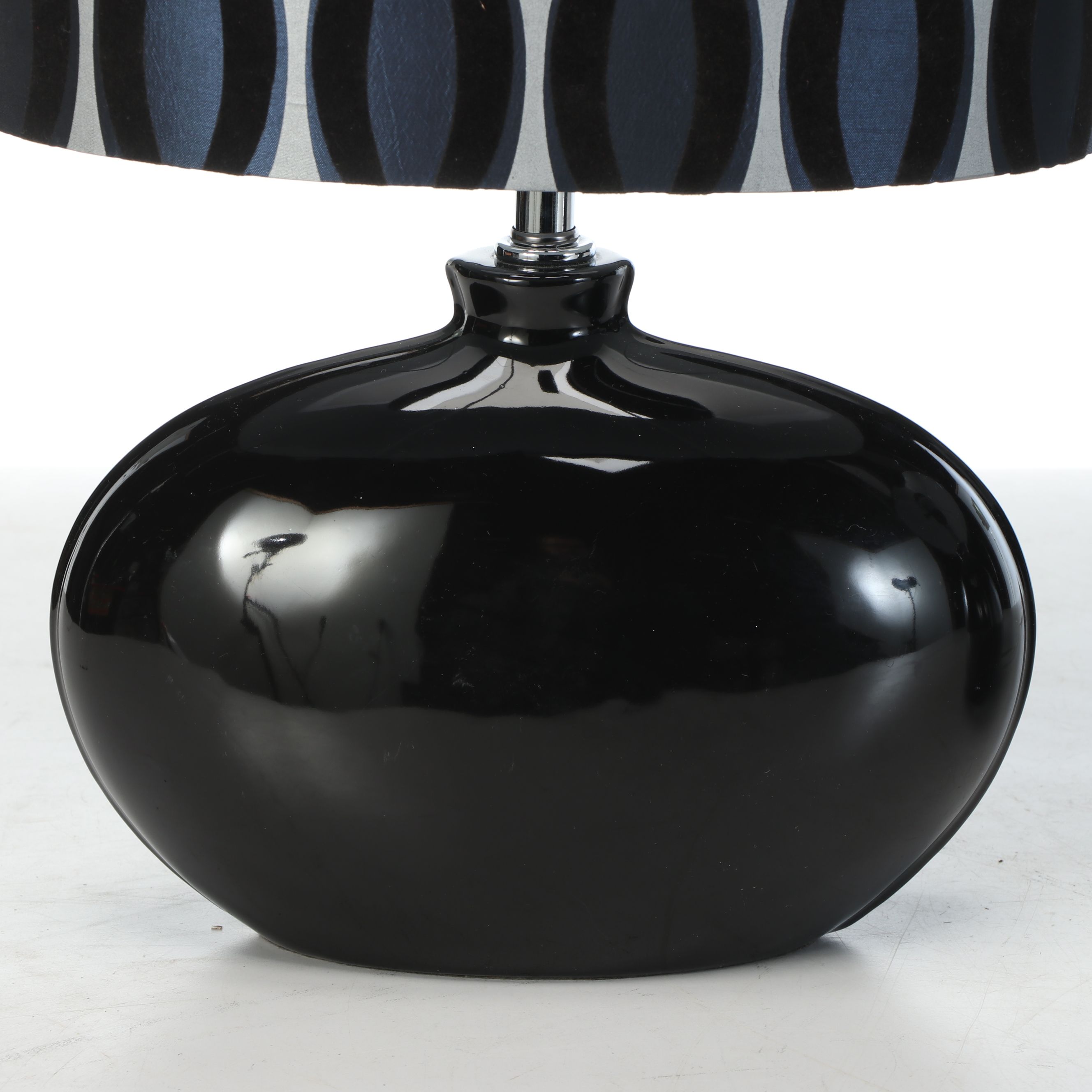 Surya Glossy Black Table Lamps