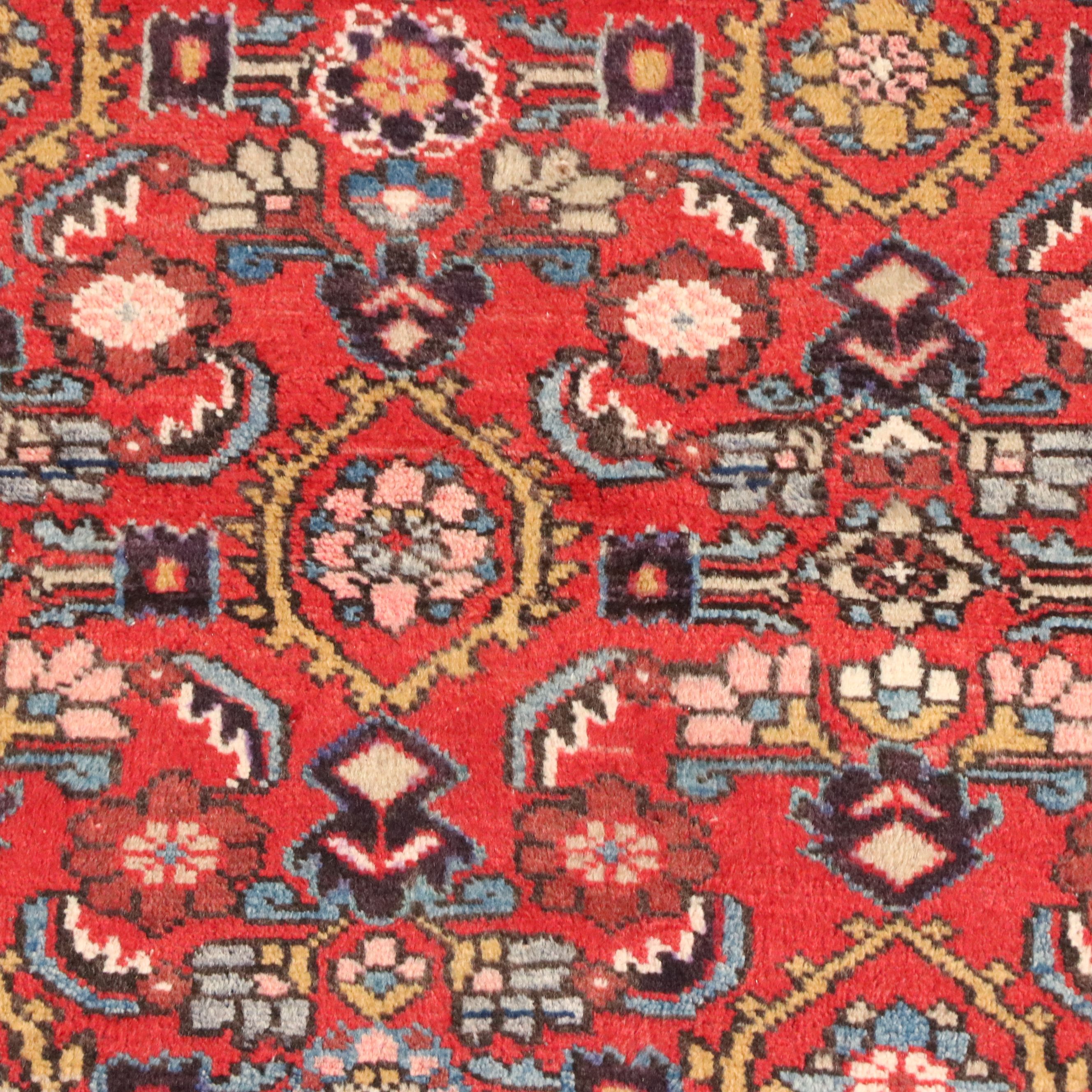 4'11 x 11'1 Hand-Knotted Persian Lilihan Long Rug