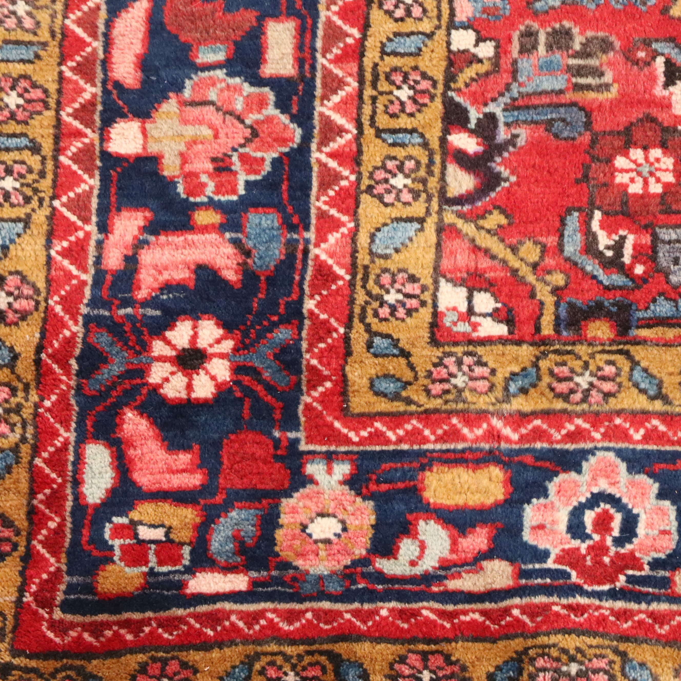4'11 x 11'1 Hand-Knotted Persian Lilihan Long Rug