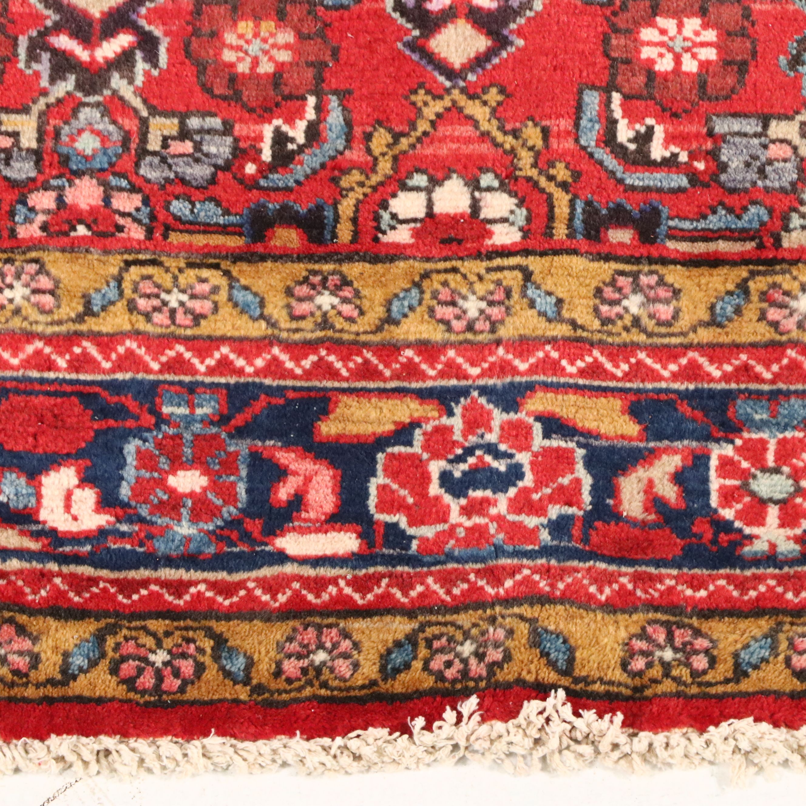 4'11 x 11'1 Hand-Knotted Persian Lilihan Long Rug
