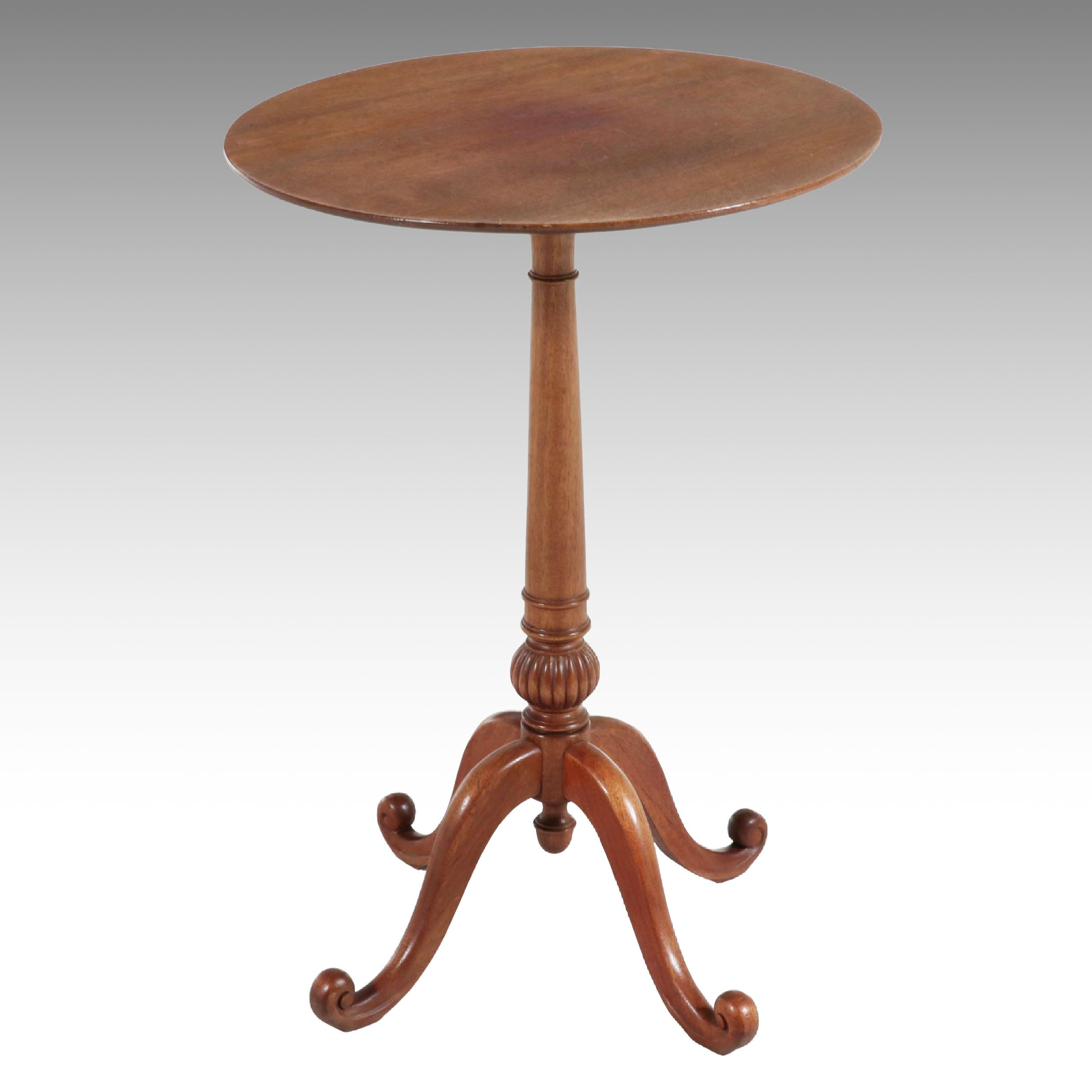 Federal Style Mahogany Tripod Candlestand, 20th Century